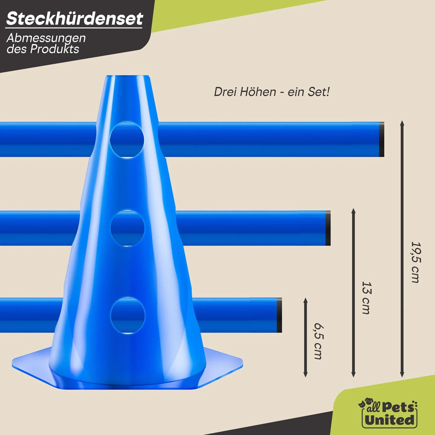 Tunel agility dla psa - tunel do zabawy z psem; zestaw akcesoriów agility z kołkami, torbą transportową, zabawką do rzucania frisbee i płotkami z pachołkami (Set: 200 cm + Akcesoria)