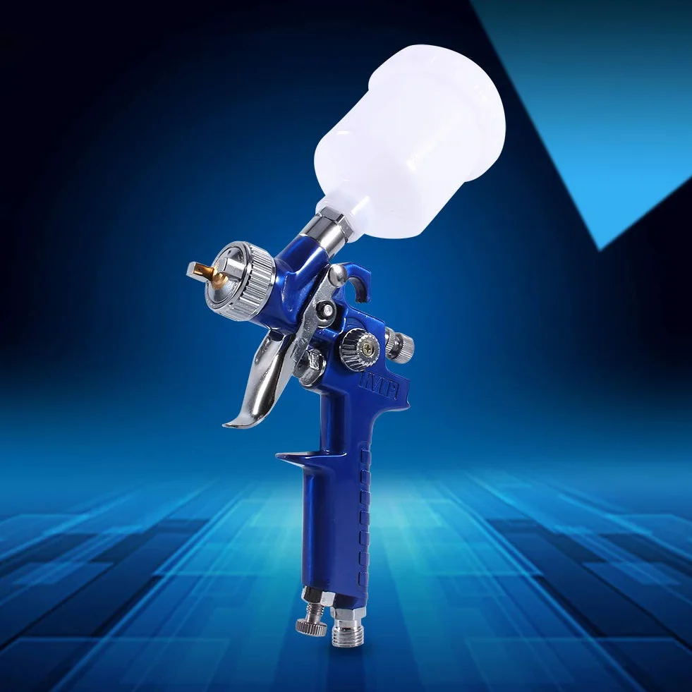 Wakects Mini HVLP Pistolet do Sprayu Farby 0,8 mm Dysza 100 ml Stal Nierdzewna