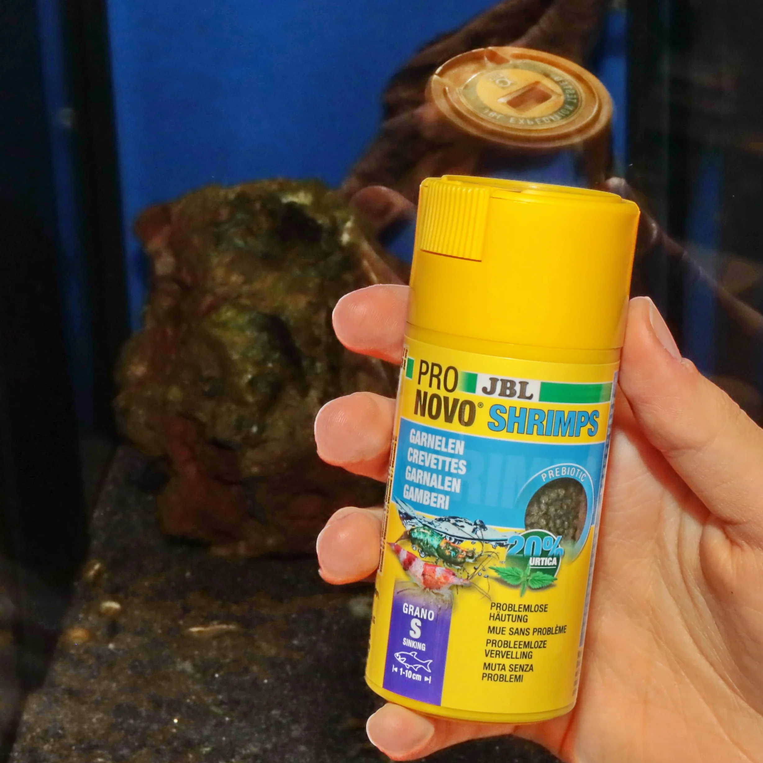 JBL PRONOVO SHRIMPS GRANO, granulat do karmy dla ryb, dozownik na klik, rozmiar S, 100 ml
