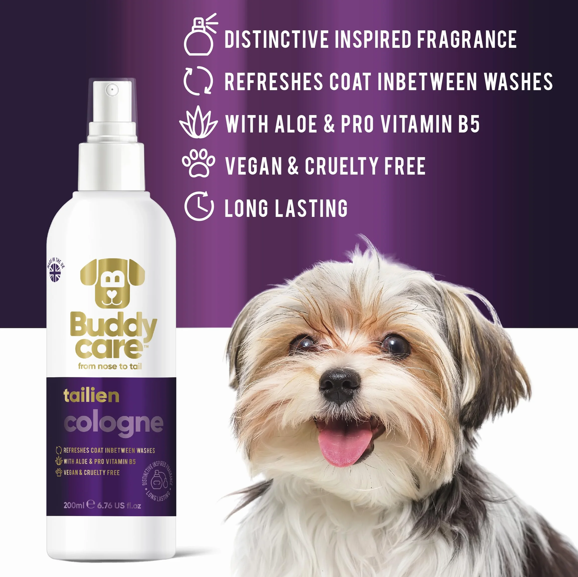 Buddycare Dog Coloński Tailien perfumy dla psów 200 ml 1 sztuka