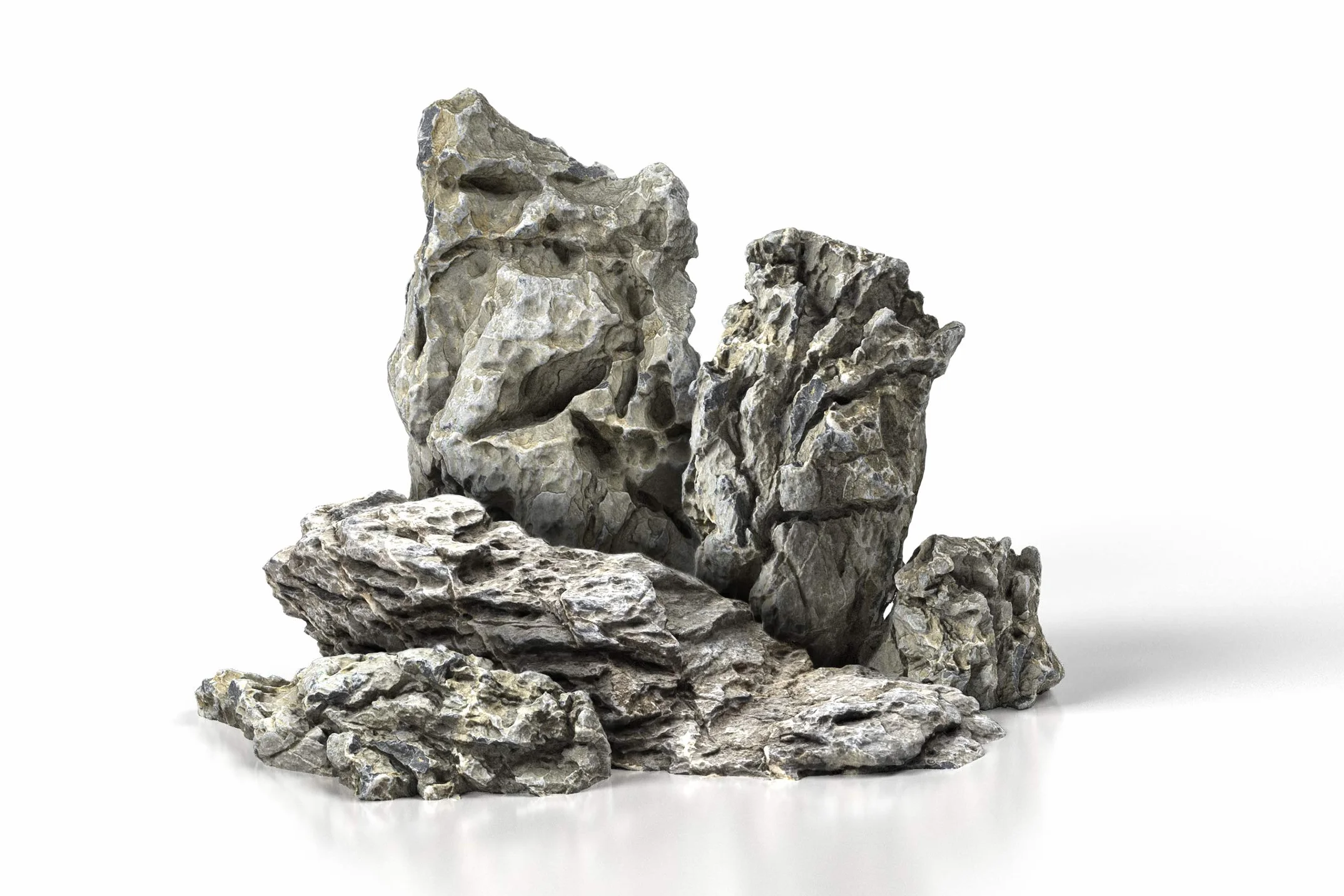 ARKA Aquatics myScape-Rocks Seiryu – mini krajobraz – naturalny kamień do jedynych w swoim rodzaju akwarium słodkowodnego i terrarium, idealny do akwariów o szerokości do ok. 100 cm 10 kg szary L