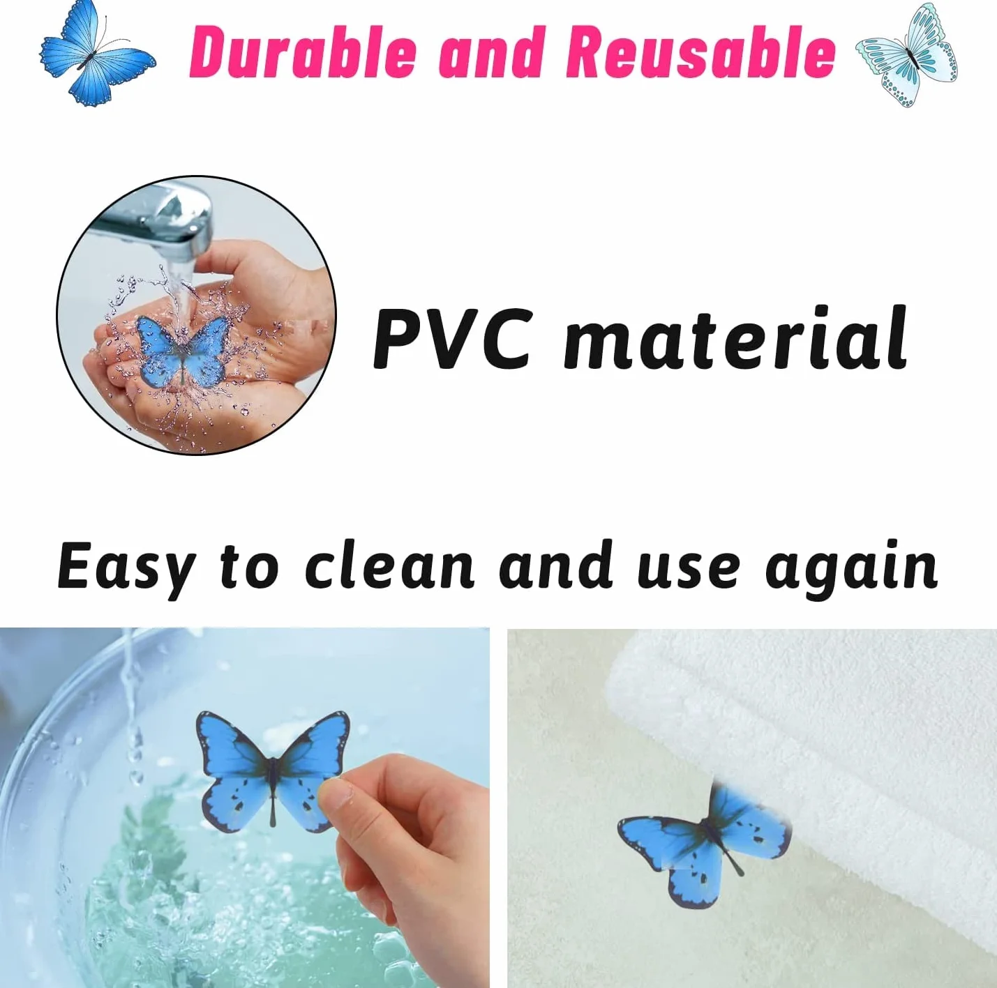 99 sztuk naklejek 3D motyle dekoracja ścienna DIY do pokoju niemowlęcego