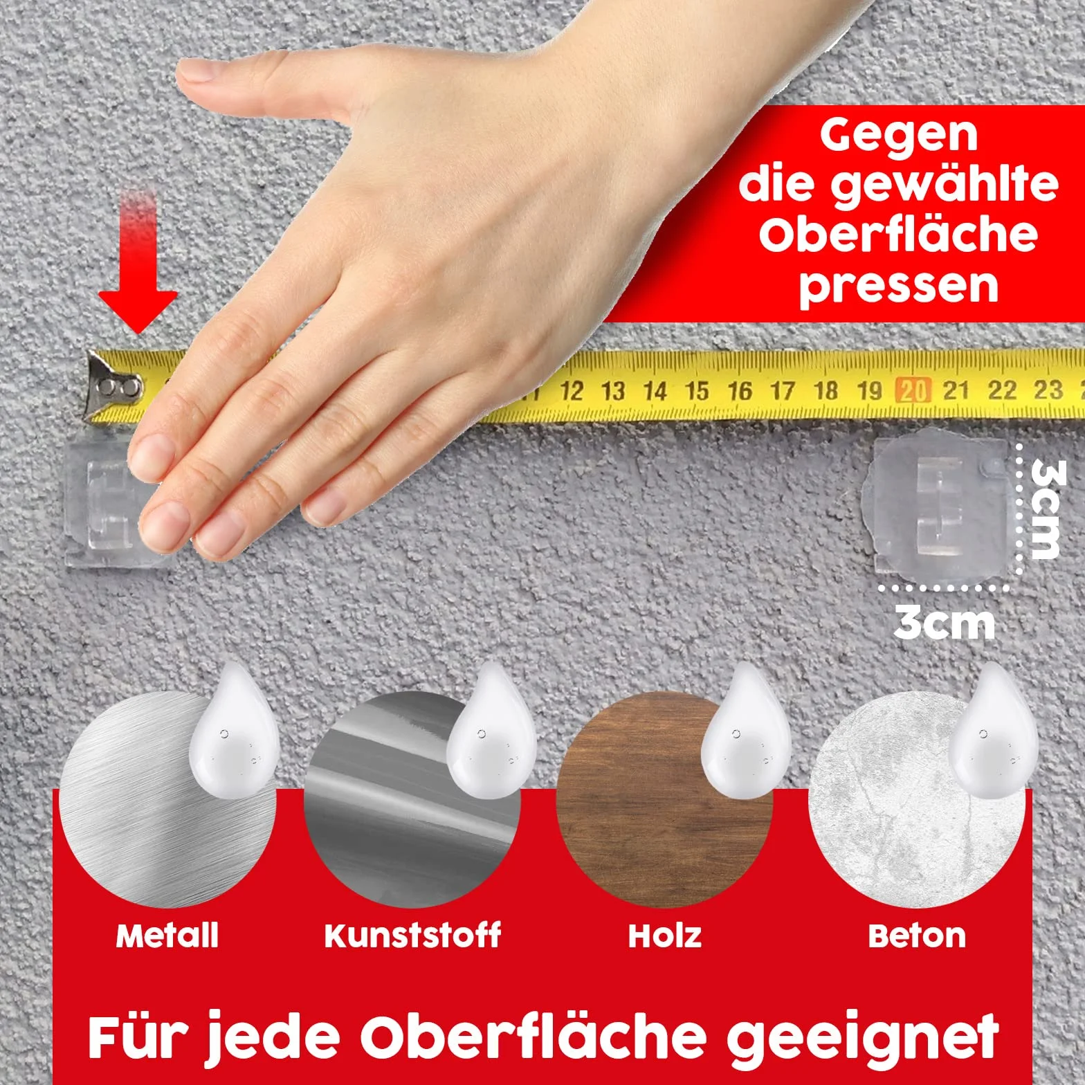 20 sztuk haczyków samoprzylepnych z klejem montażowym 30 ml, bardzo mocne, do siatki dla kotów na balkon – bez wiercenia, przezroczyste, odporne na warunki atmosferyczne, łatwy i szybki montaż