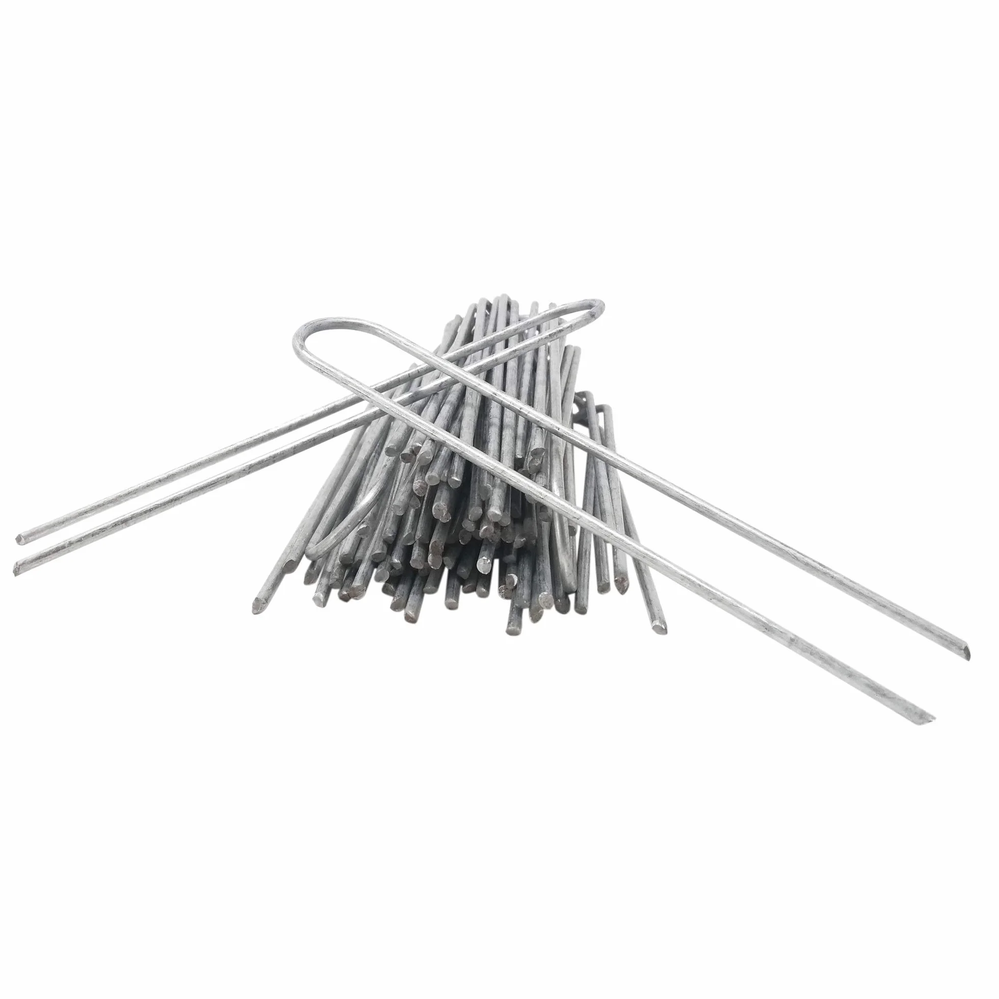 ToCi 50 x kotwa gruntowa 200 x 25 mm – ocynkowana kotwa gruntowa z drutu stalowego 3,8 mm – śledzie U do mocowania włókniny przeciw chwastom, folii, węży i kabli – kotwa mocująca do twardych podłóg