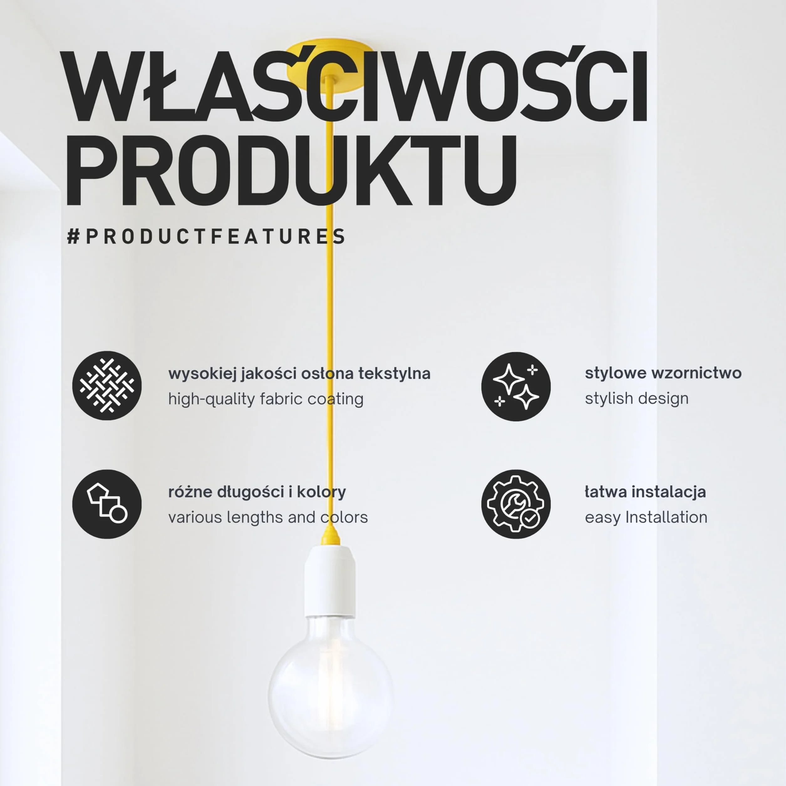 smartect Czarny Kabel Tekstylny, 5 Metrów Kabel w Oplocie Elektryczny, 3 Żyłowy (3 x 0,75 mm²) Elektryczny Kabel w Oplocie Tekstylnym do Własnych Projektów DIY