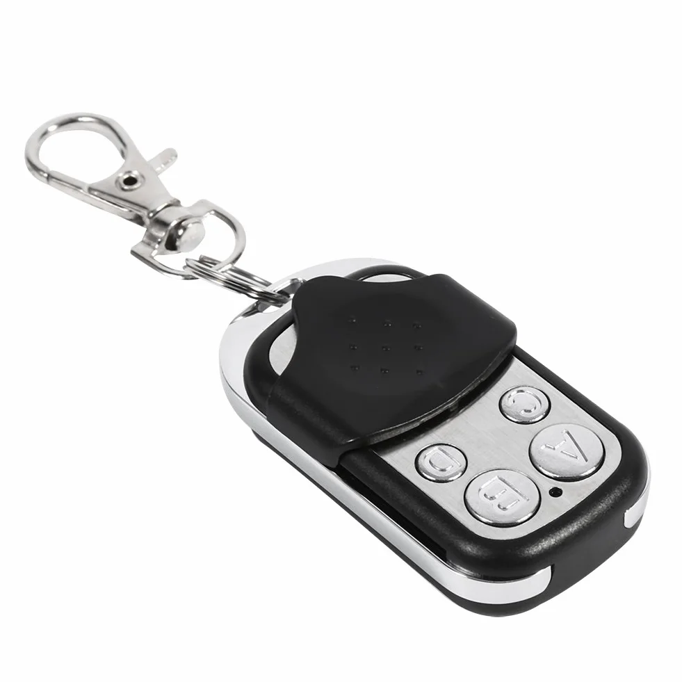 Wireless Remote Control Key Fob 433MHz 4-Channel Garage Door Opener Gate Blind Remote Duplicator for Alarm Systems