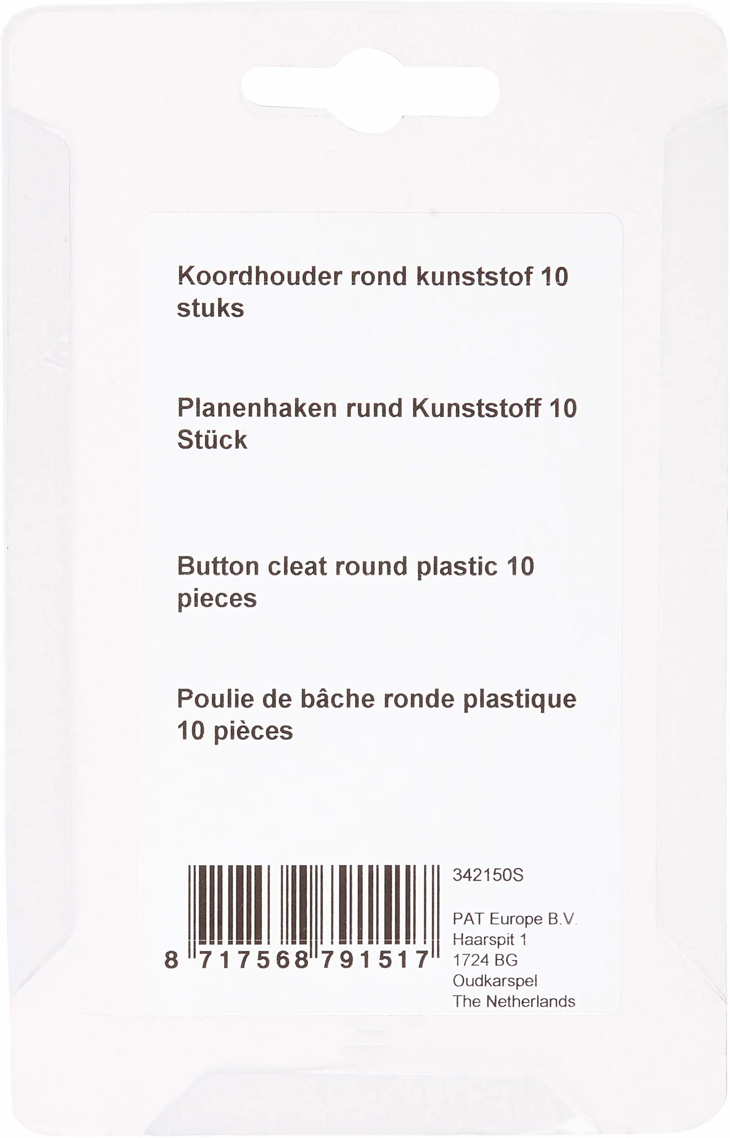 Pro Plus 342150S Haczyki do Plandeki Okrągłe, 10 Sztuk