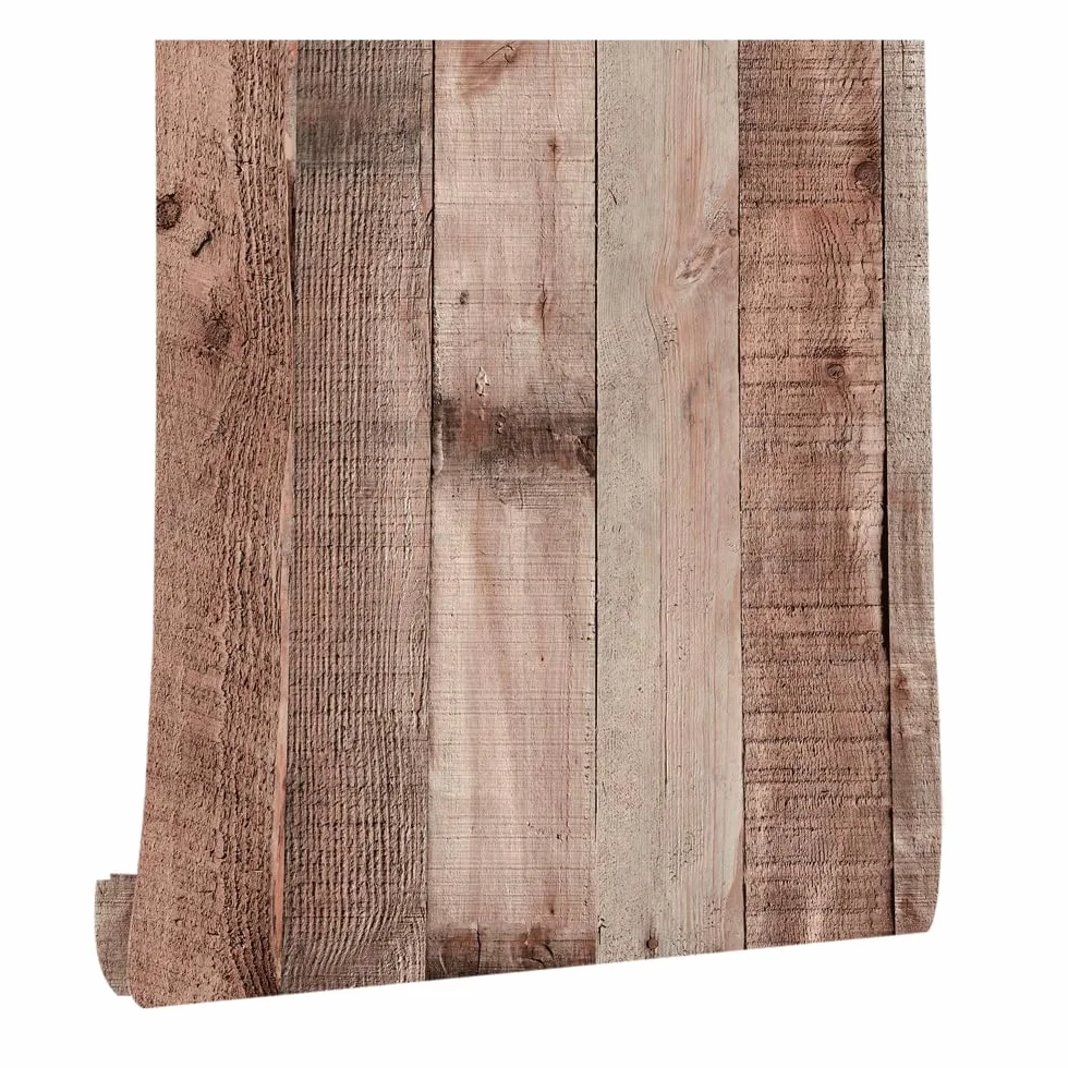Samoprzylepna tapeta z efektem drewna 44,5 x 500 cm panelowa folia meblowa