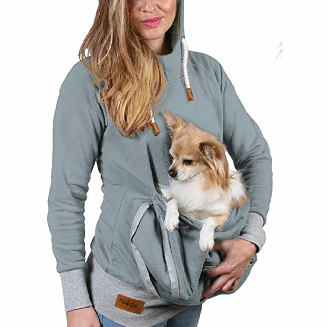 Mężczyźni kobiety etui dla zwierząt domowych bluza z kapturem z długim rękawem duża kieszeń kangur sweter kot szczeniak uchwyt bluza z kapturem
