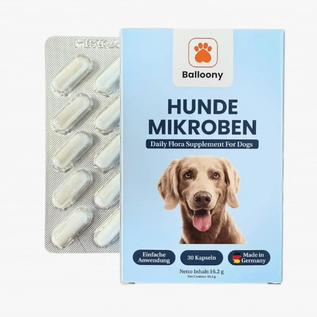 Mikroby dla psów – probiotyki premium dla zdrowia trawienia (30 kapsułek)