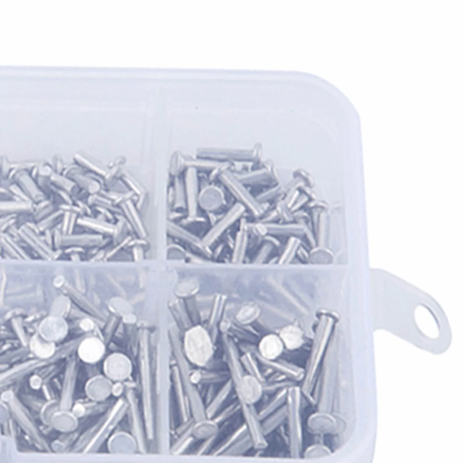 Płaskie Nity Aluminiowe z łbem Stożkowym Płaskim, 500 Szt. Zestaw Nakrętek z łbem Płaskim M2 z Litego Aluminium o Długości 3/4/5/6/8/10/12/14/16/18mm dla Przemysłu Motoryzacyjnego