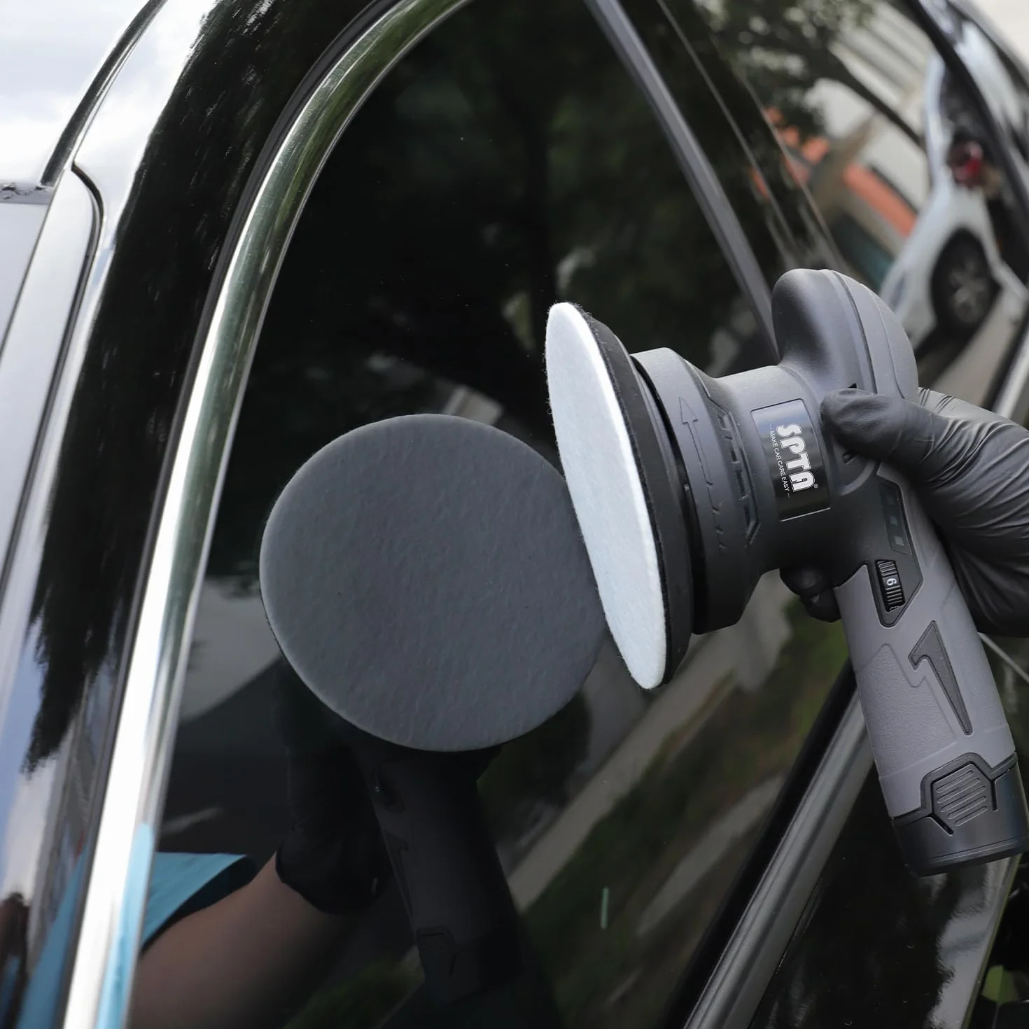 SPTA filcowa podkładka polerska do szkła, 5 sztuk, Ø 150 mm, wysoce ścierne podkładki filcowe do obróbki szlamów ściernych, tarcze polerskie z filcu do polerowania szkła