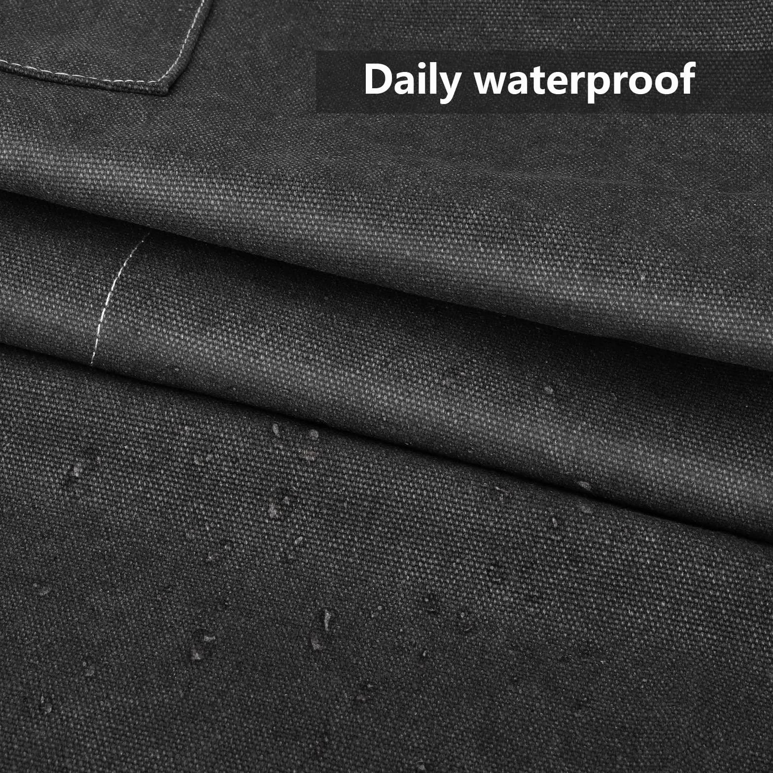 ChuerTech Men's Work Apron, Heavy Duty Tool Apron for Men, Work Apron z 3 kieszeniami na narzędzia do kuchni, ogrodu, ceramiki, warsztatu, garażu i innych, dla mężczyzn i kobiet, kolor czarny