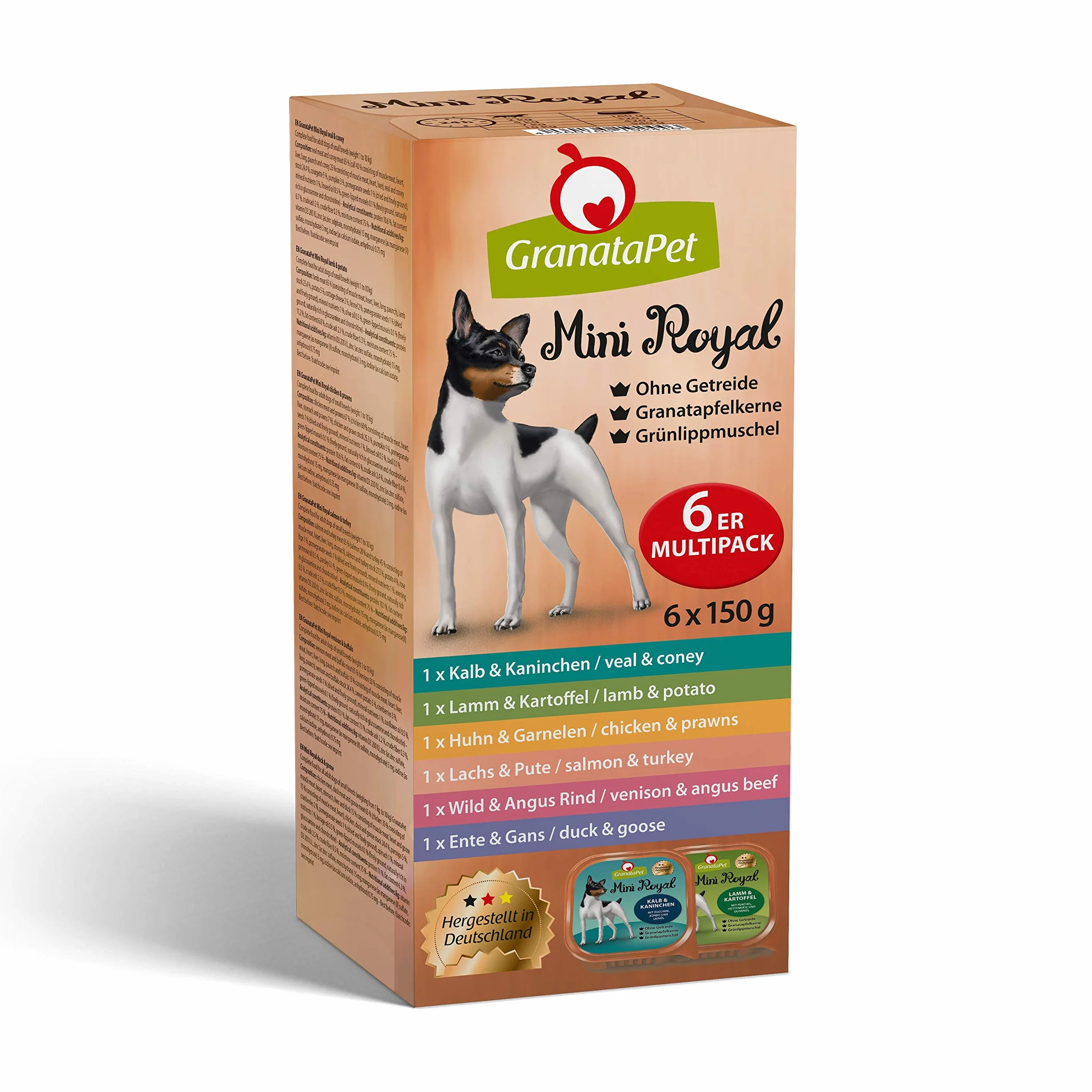 Granatapet Mini Royal Karma dla Psów, Miks, 6 x 150 g