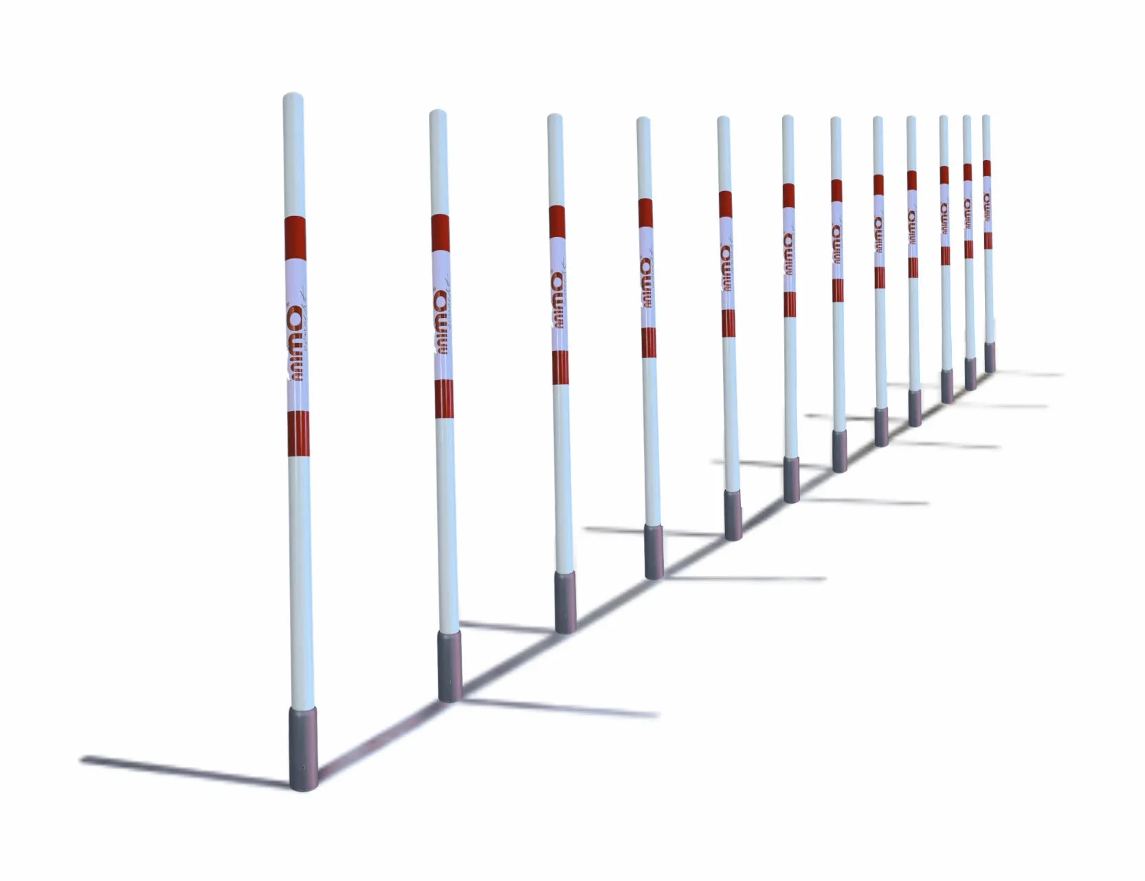Animo Concept Slalom Akcesoria Treningowe, Biały/Czerwony, 150 cm