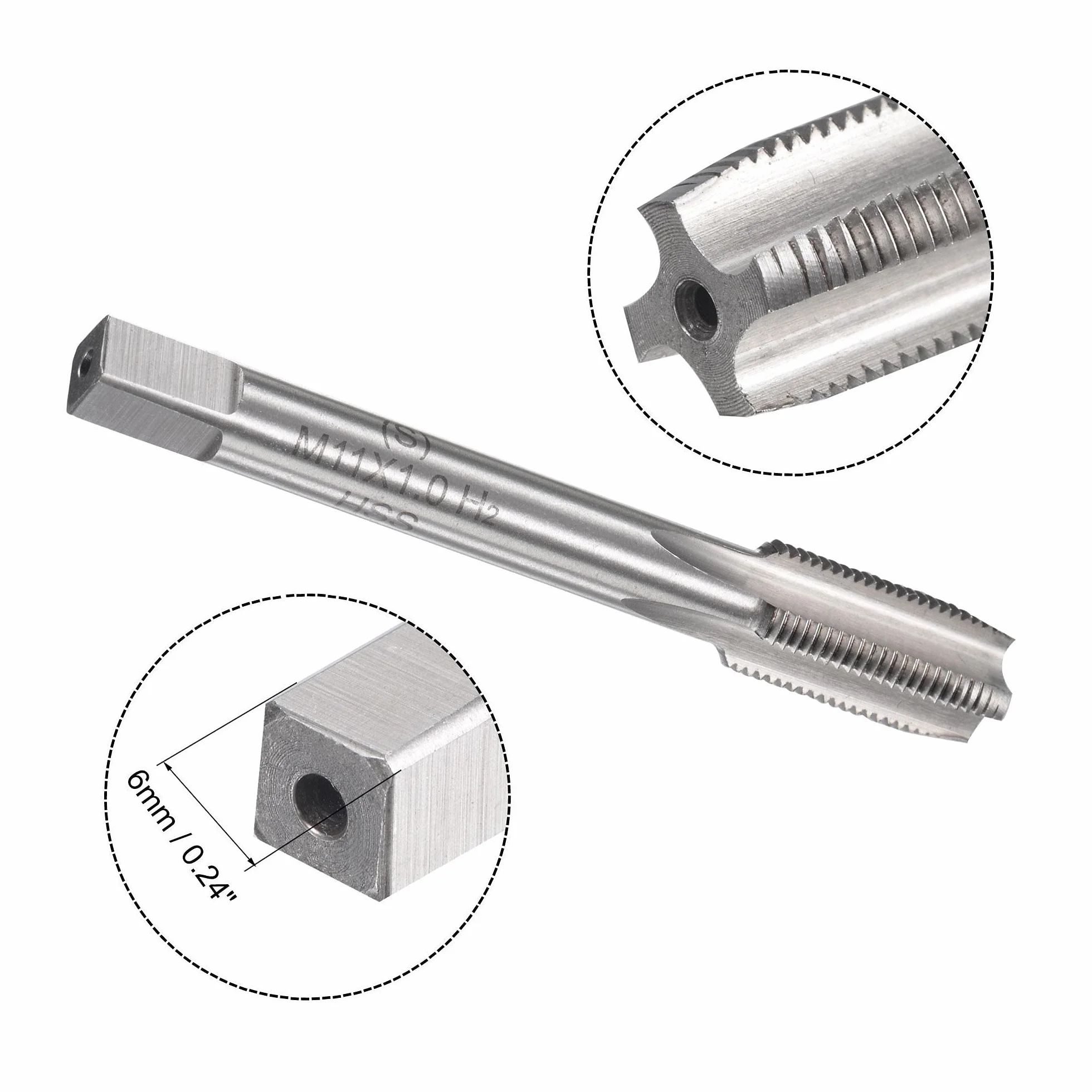 sourcing map Gwintownik M11 x 1 mm wiertło gwintowe z narzędziem stopowym