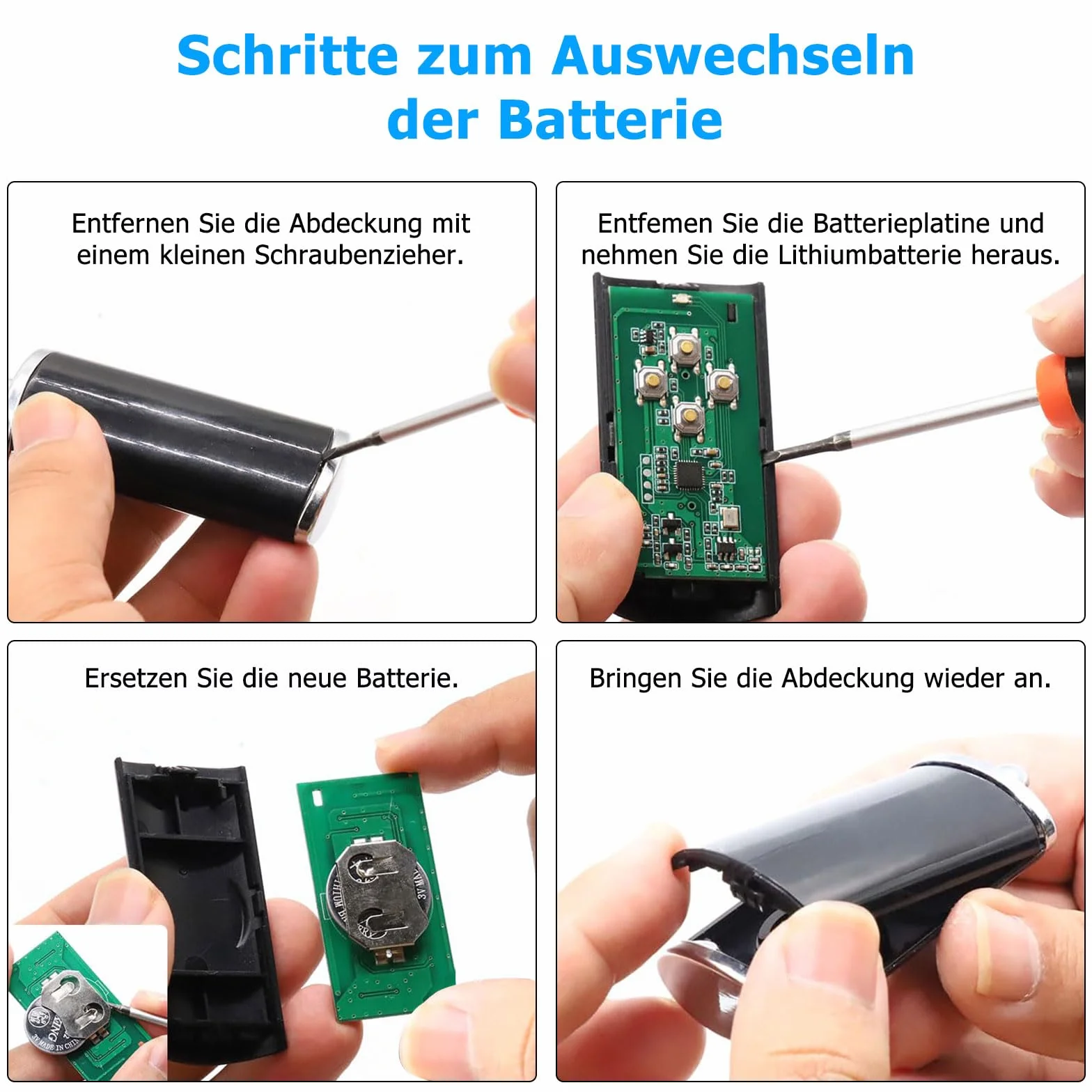 1 sztuka zastępczy nadajnik ręczny do Hörmann hse4-868-bs, otwieracz do bramy garażowej 868,3 MHz, 4 kanały kompatybilne z hse4-868-bs, hse2-868-bs(czarny)