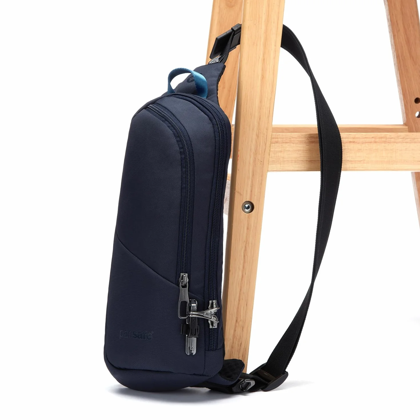 Pacsafe Unisex-Adult Vibe 150 2,2 litra antykradzieżowa torba crossbody, zamykane zamki błyskawiczne, bezpieczny bagaż RFID, torba kurierska, ocean, jeden rozmiar, Ocean, Rozmiar Uniwersalny