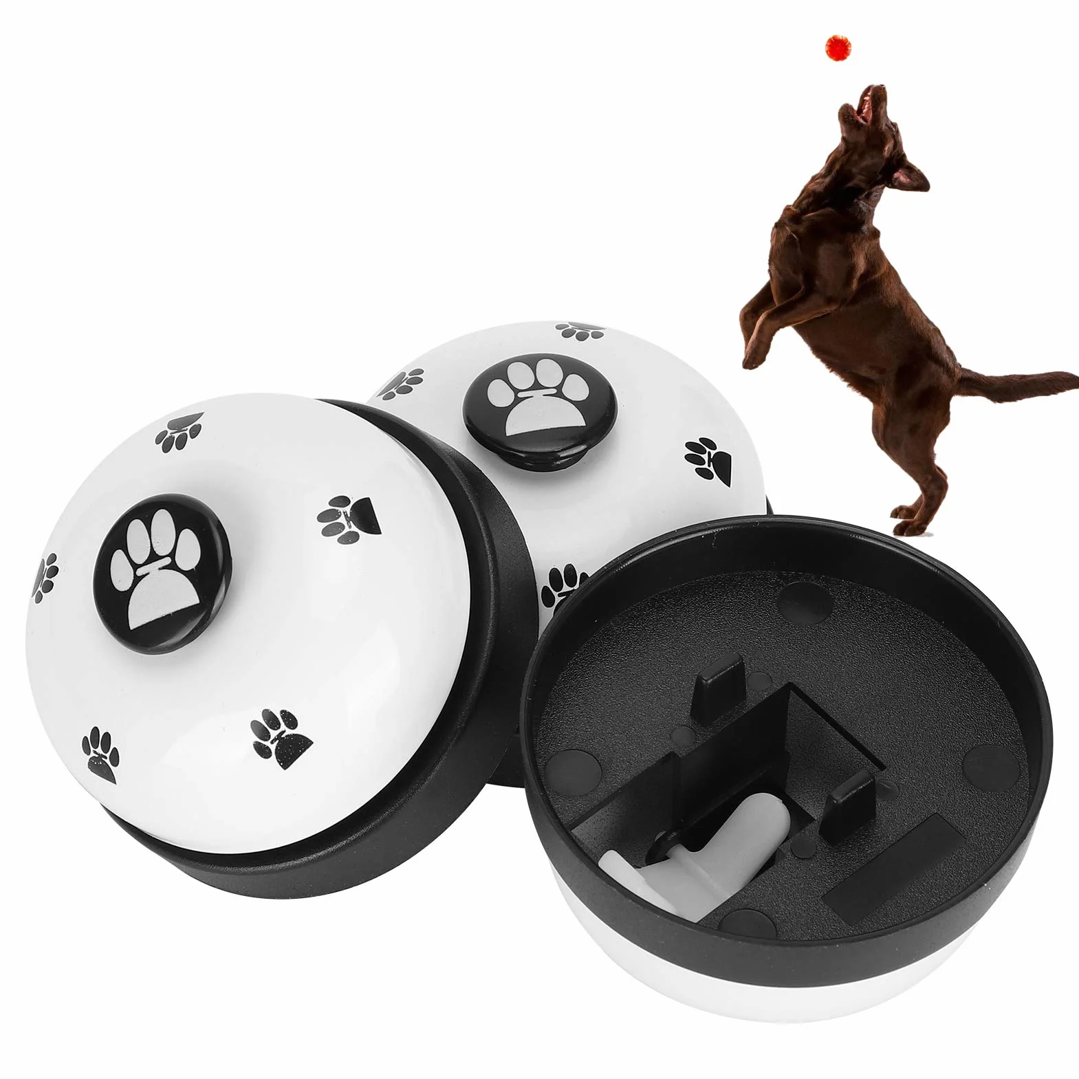 3 szt. Dzwonek do szkolenia psów Nocnik dla psa Dzwonek do nauki toalety Doggie Cat zwany obiadowym pociągiem Narzędzia do mieszkania i szkolenia psów na świeżym powietrzu (biały)