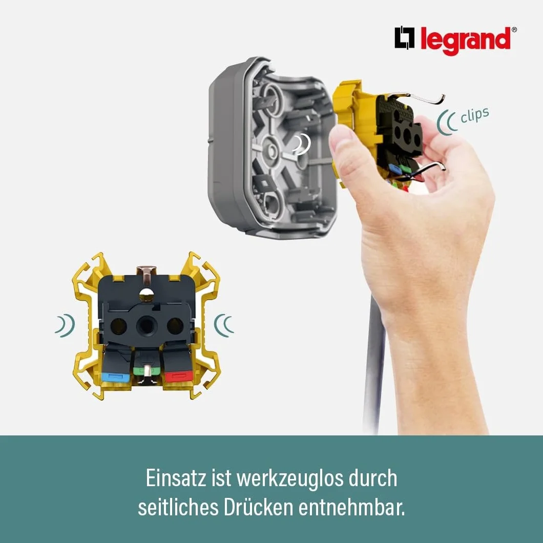 LEGRAND, Plexo New złącze kablowe do wilgotnych pomieszczeń, montaż na puszkach podtynkowych, 1 wejście ISO20-20 mm średnica gwintu, 10 sztuk, kolor: antracytowy, 069663L