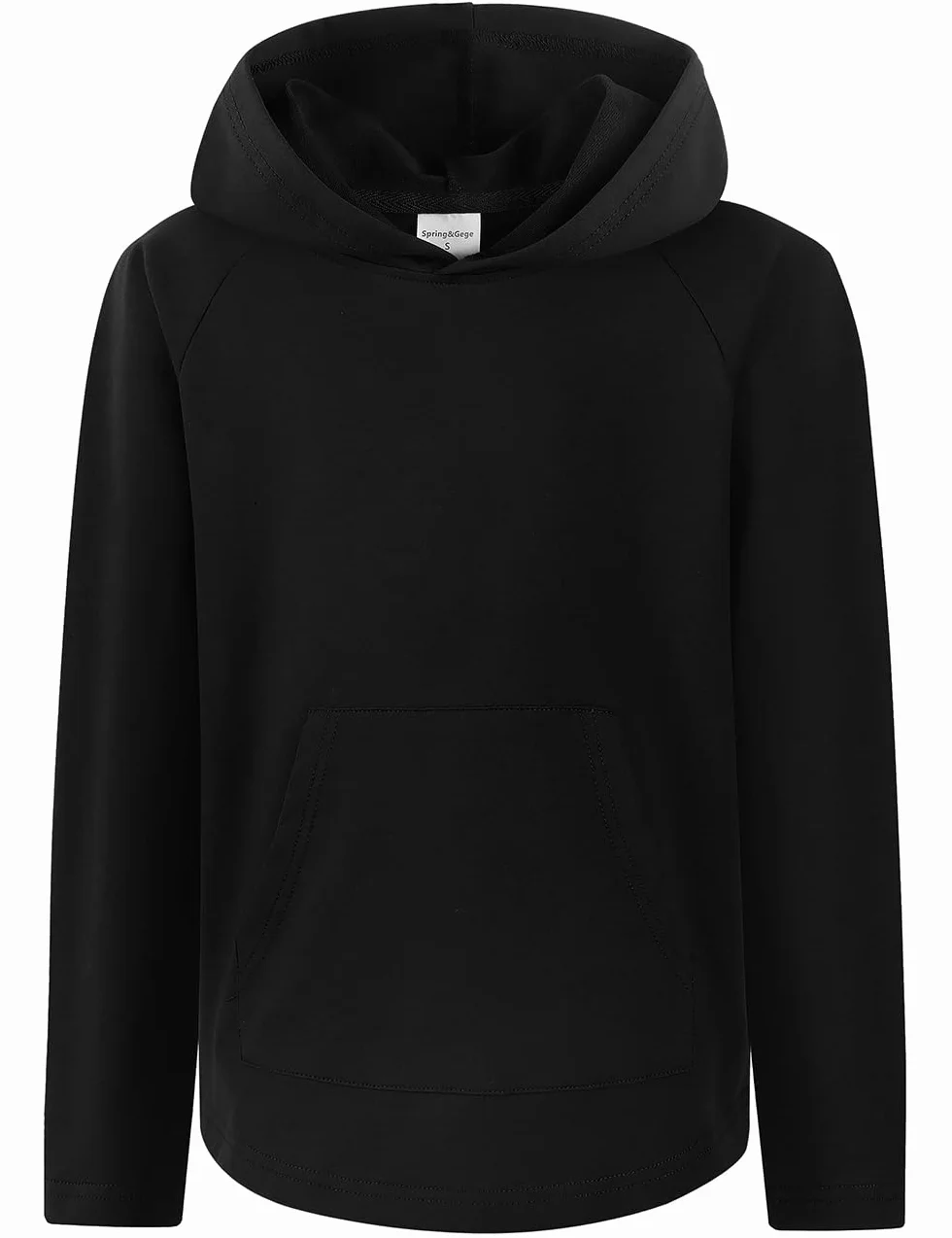 Spring&Gege Bluza z kapturem z długim rękawem i kieszenią dla chłopców dzieci bluza dziecięca bluza na co dzień bawełna solidna bluza z kapturem wiek 5-14 lat