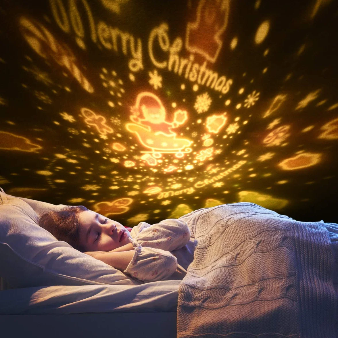 URAQT Projektor gwiaździstego nieba, obrotowy o 360° Starry Projector Light, lampka nocna LED dla dorosłych z timerem i pilotem zdalnego sterowania, 4 tryby świetlne, 6 tematów projekcji, 7 poziomów