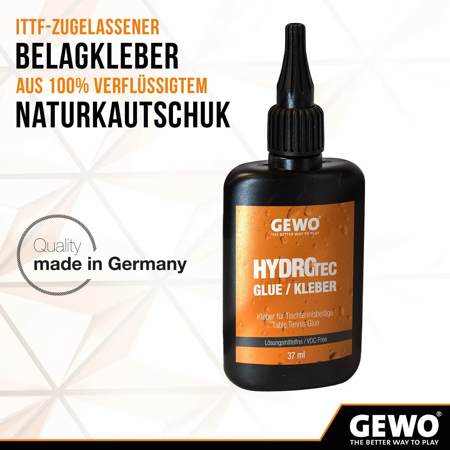 GEWO HydroTec klej do tenisa stołowego na bazie wody ITTF, bez rozpuszczalników