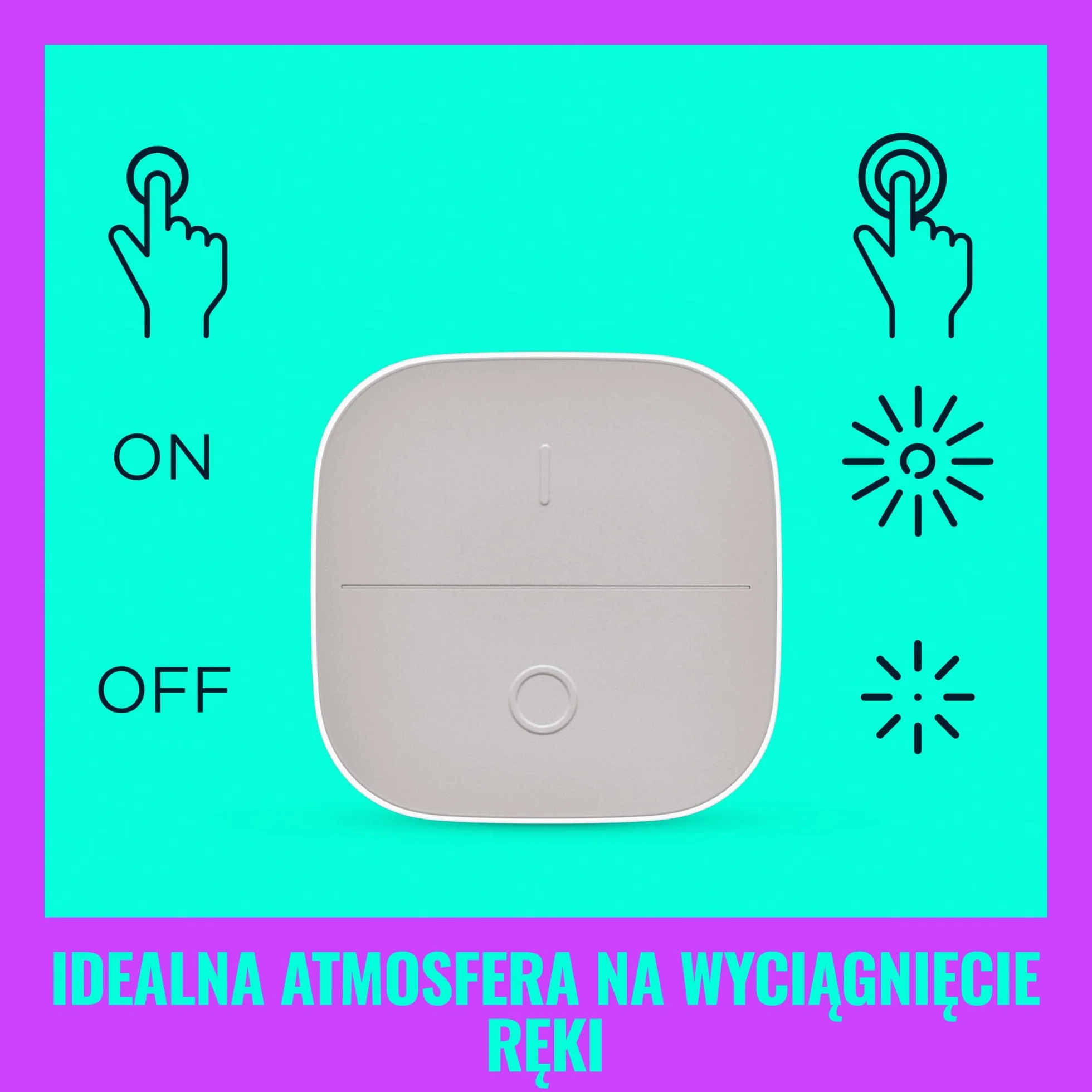 WiZ Inteligentny przycisk Smart Button, bezprzewodowy, sterowanie oświetleniem, smart home, zasięg 15 m, zasilanie bateryjne