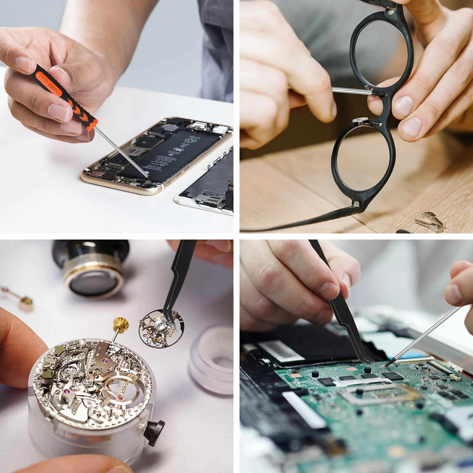 Zestaw mini śrubokrętów, zestaw śrubokrętów zegarmistrzowskich, precyzyjnych wkrętaków do komputera, iPhone'a, iPada, laptopa, PS4, PS5, Xbox, telefonu komórkowego, Macbooka itp