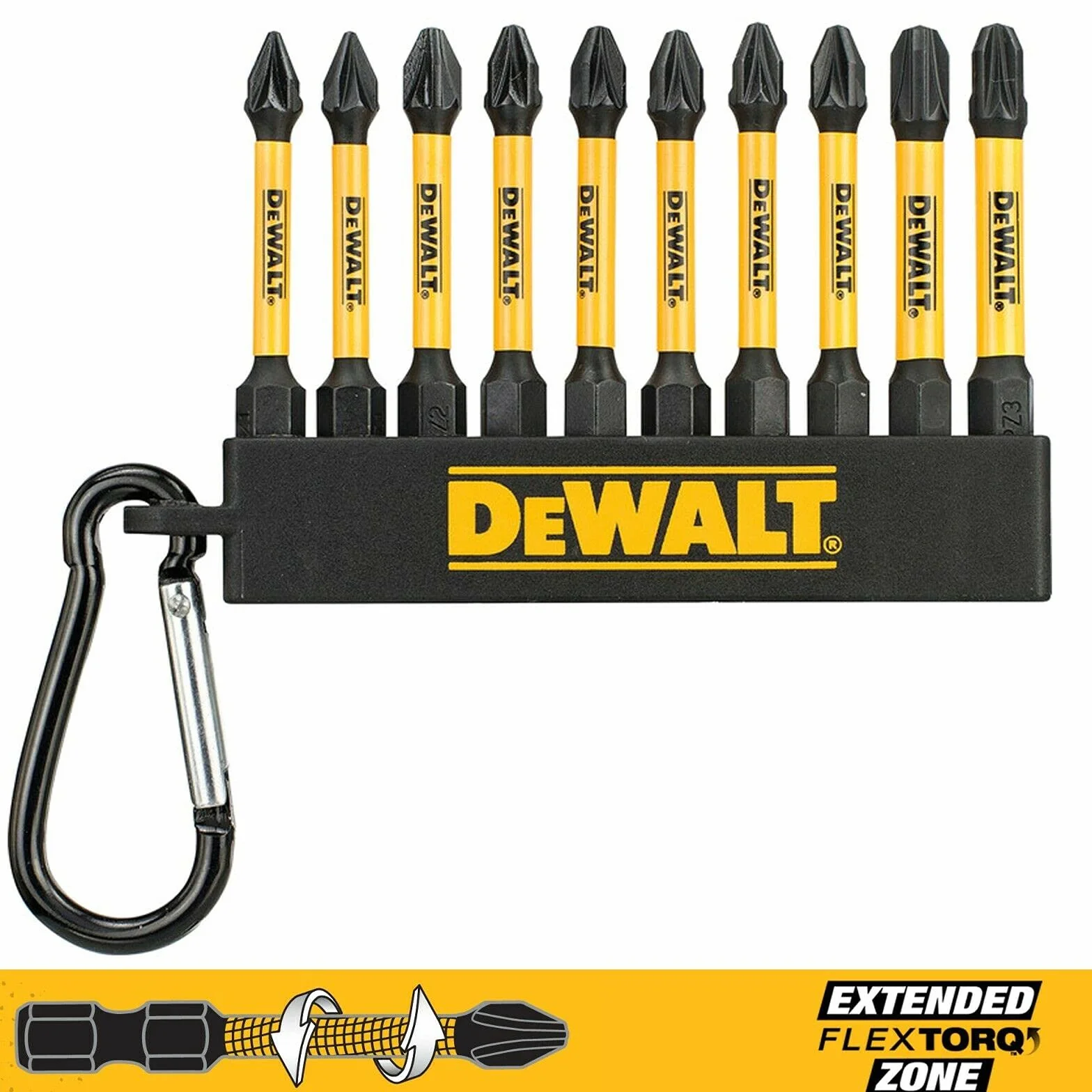 DEWALT DT7276 Pozi Bit Keychain 10-piece