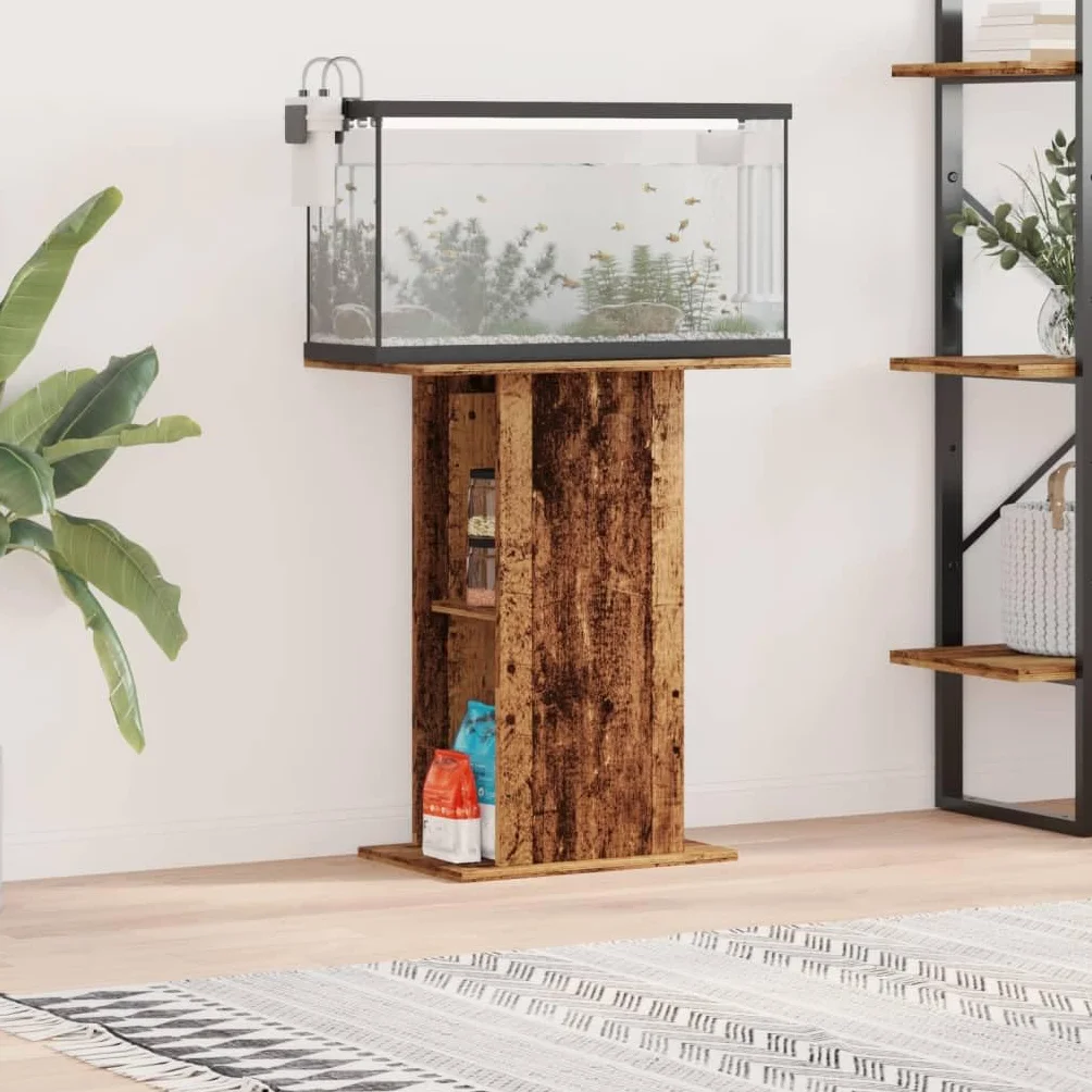 vidaXL Szafka pod akwarium, stare drewno, 36x60,5x72,5 cm, stolik pod akwarium, szafka akwariowa, szafka pod akwarium, stolik akwariowy
