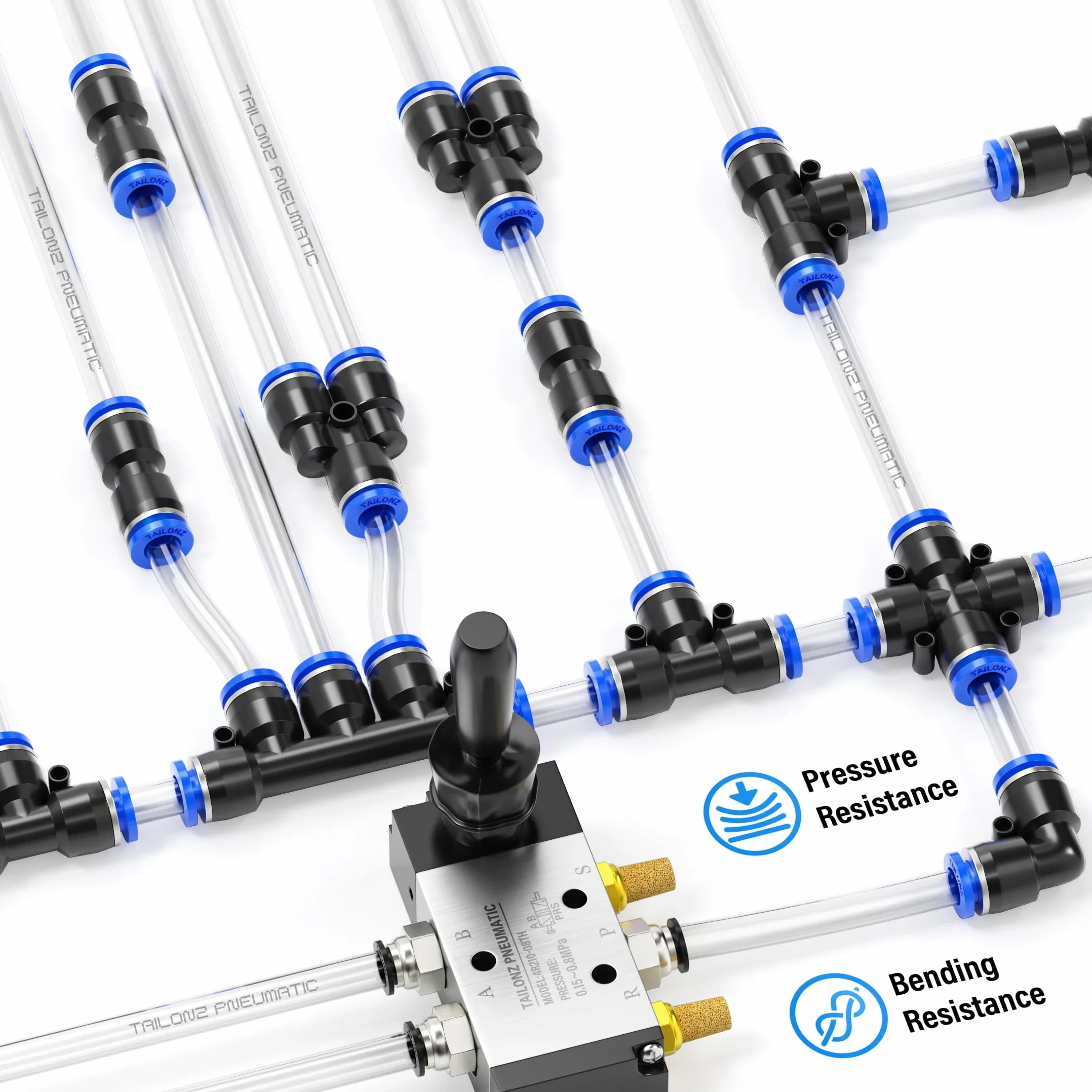 TAILONZ PNEUMATIC Czysty 6 mm OD 10 metrów PU rura powietrzna wąż Pu wąż powietrza do przewodów powietrznych lub rur transferowych płynu
