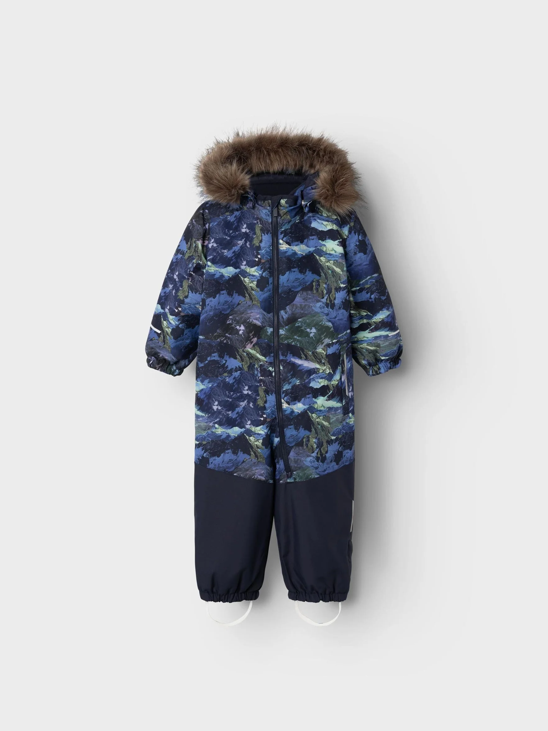 NAME IT Kombinezon śnieżny Chłopcy Nmmsnow10 Suit Line Aop Fo