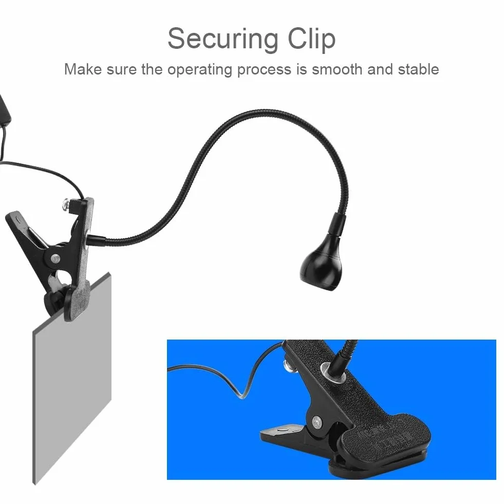 Lampa UV LED 3W USB do Naprawy Telefonu z Klipsem Fioletowe Światło