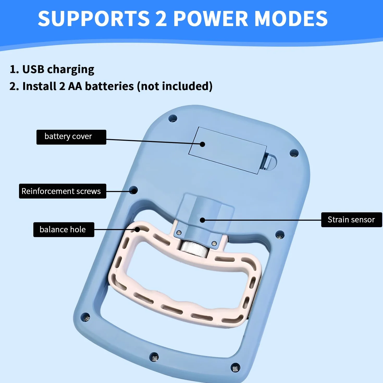 Cyfrowy dynamometr ręczny 120 kg/264 lb, miernik siły z ekranem LED i kablem USB
