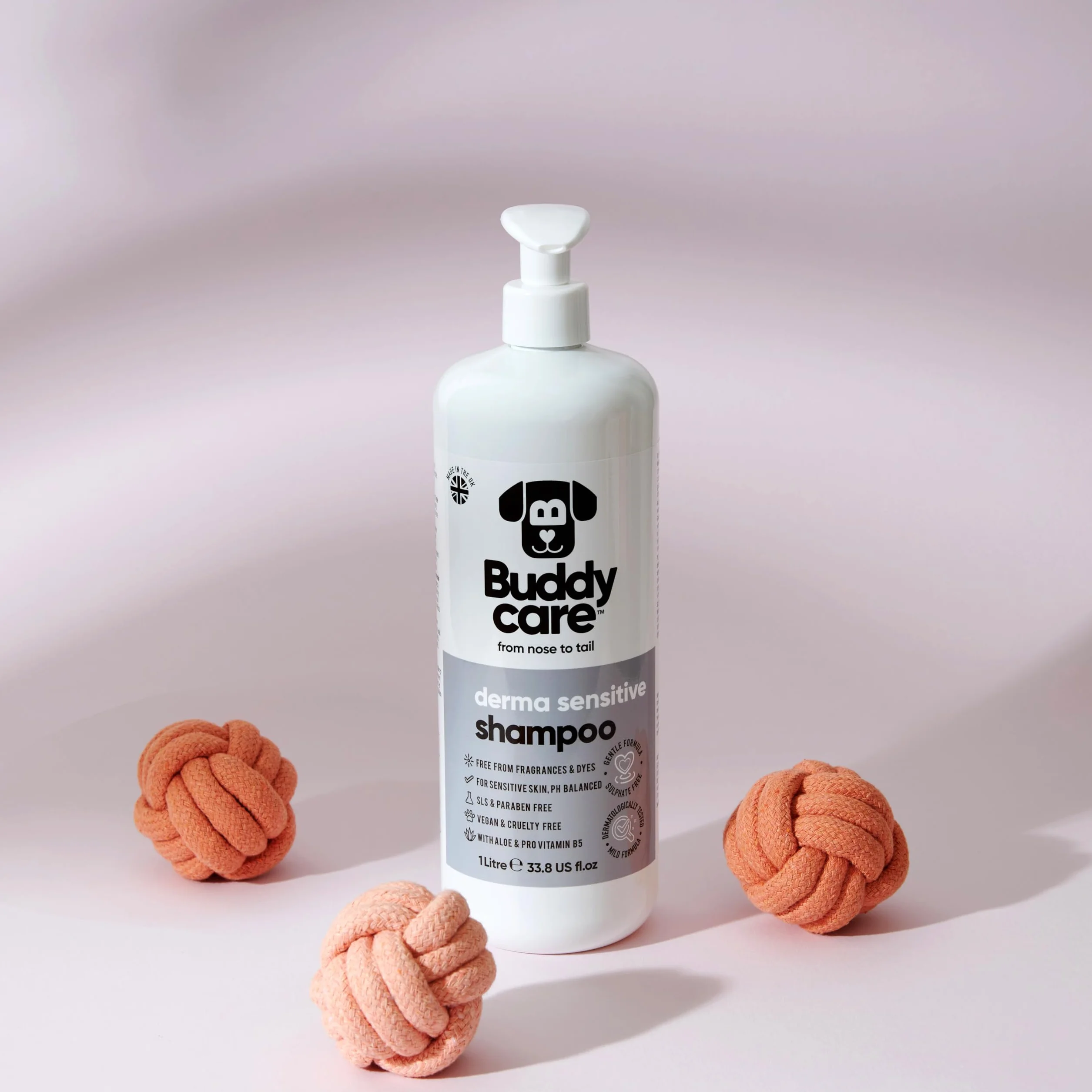 Buddycare Derma Sensitive Shampoo dla psów z aloesem i prowitaminą B5 1 l