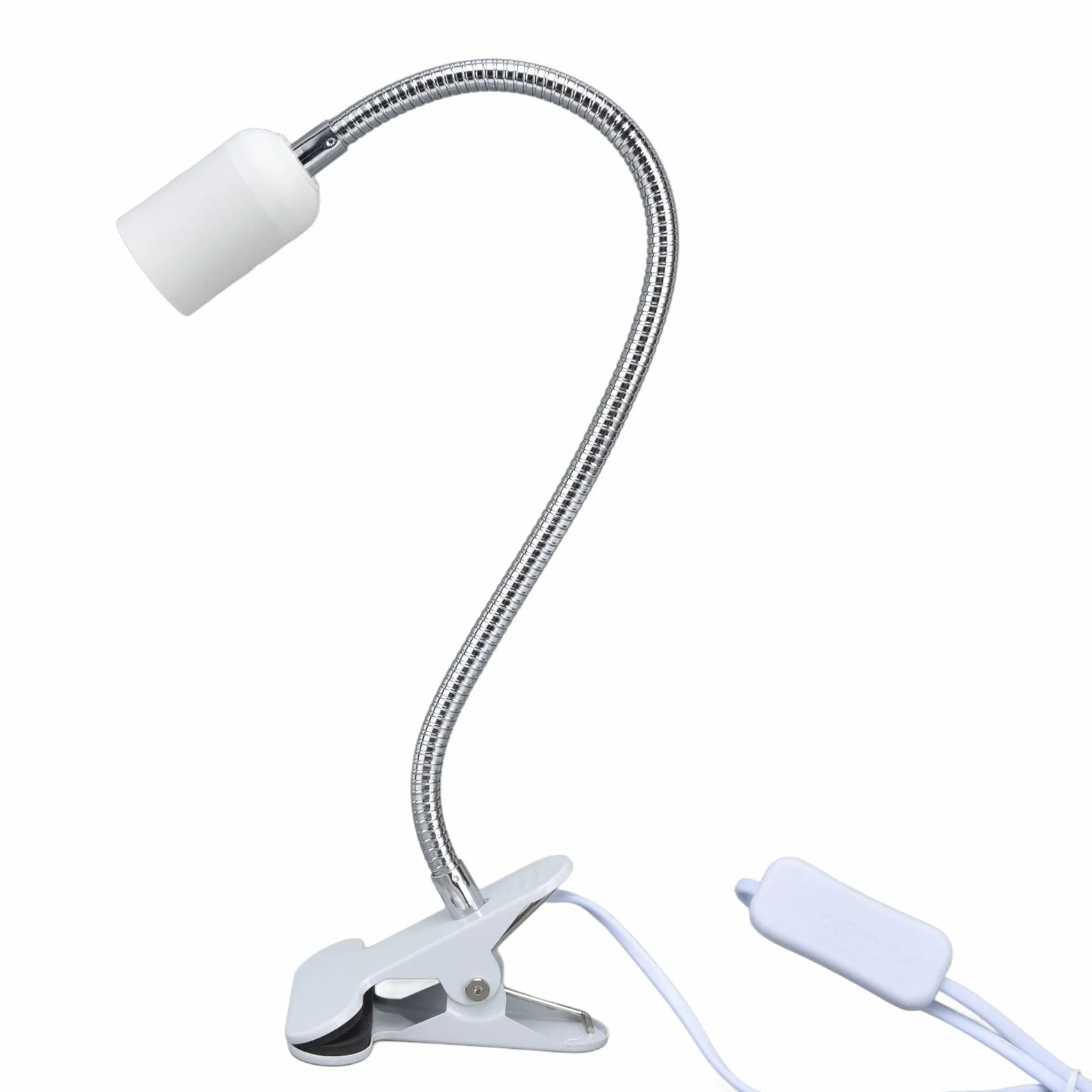 Oprawka do Książki, Oprawy Oświetleniowe LED E27/E26 z Gęsią Szyją i Zaciskiem Mini Lampka na Biurko Przenośna Gęsia Szyja do ż na Zewnątrz, Oświetlenie Biurowe(EU)