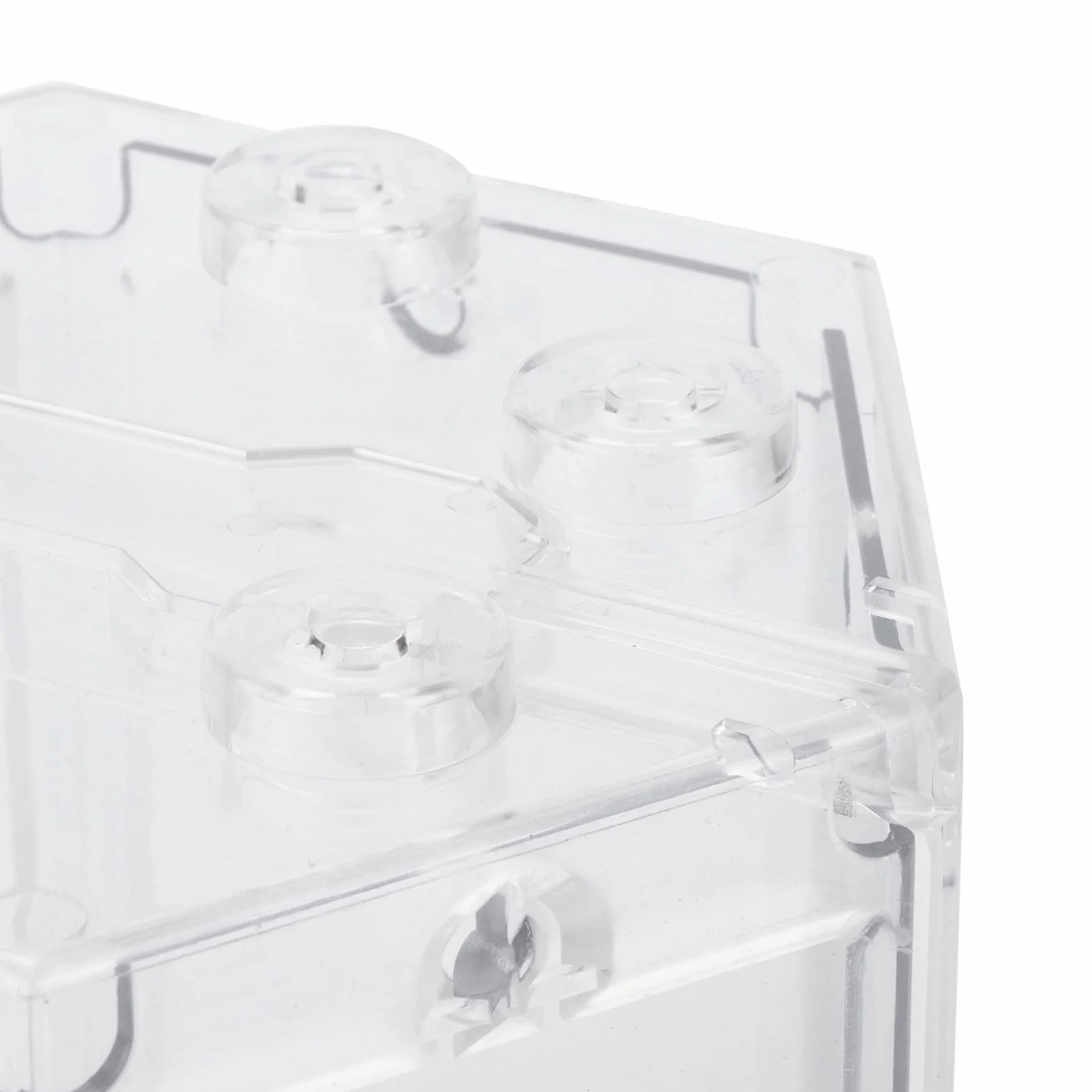 Mały Akwarium 12 x 10,5 x 11 cm - Plastikowy, Przezroczysty Sześciokąt do Układania w Stosy dla Ryb, Wewnętrzny Zbiornik Super Odporny na Upadki