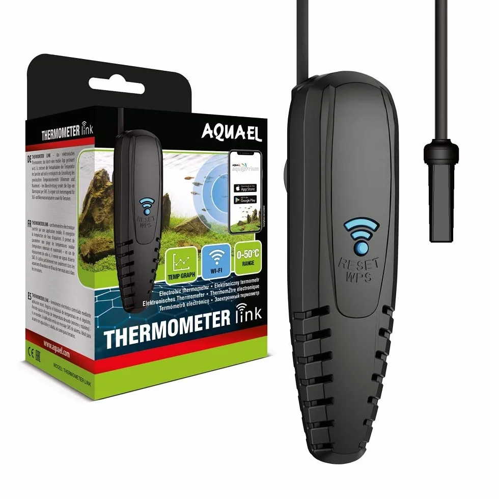 Aquael Termometr Wi-Fi, Czarny