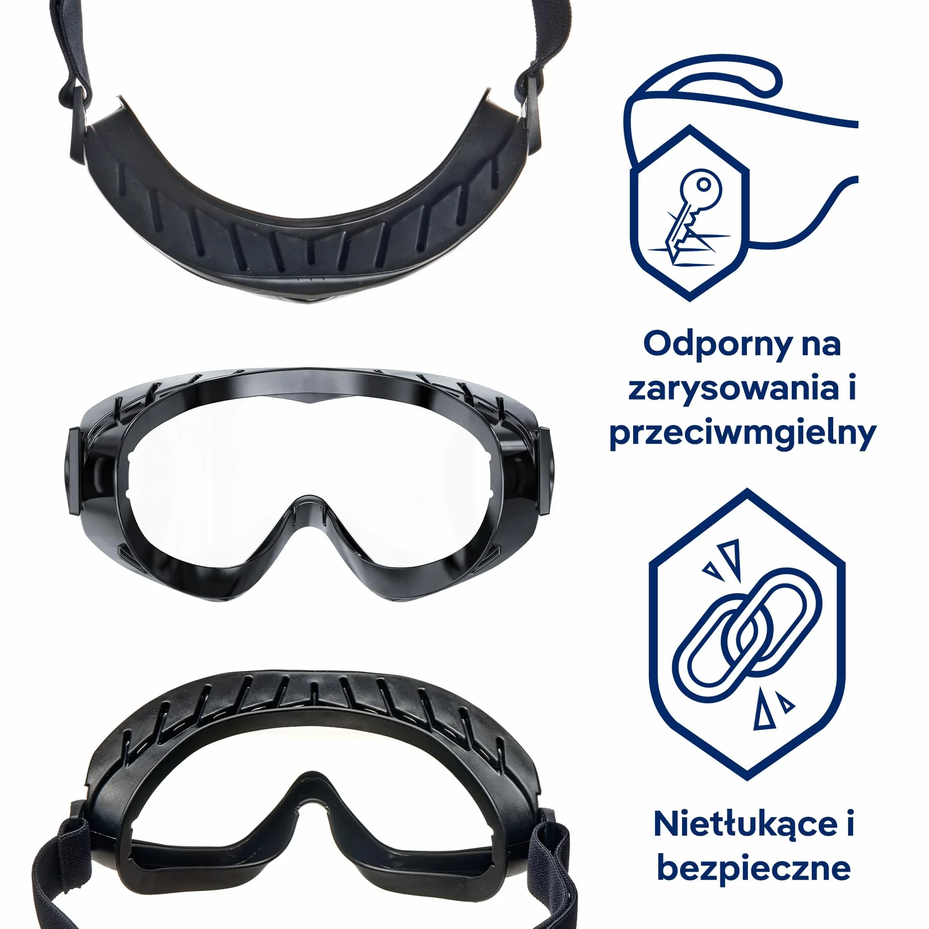 Dräger X-pect 4200 okulary ochronne pełnoekranowe poliwęglanowe czarne