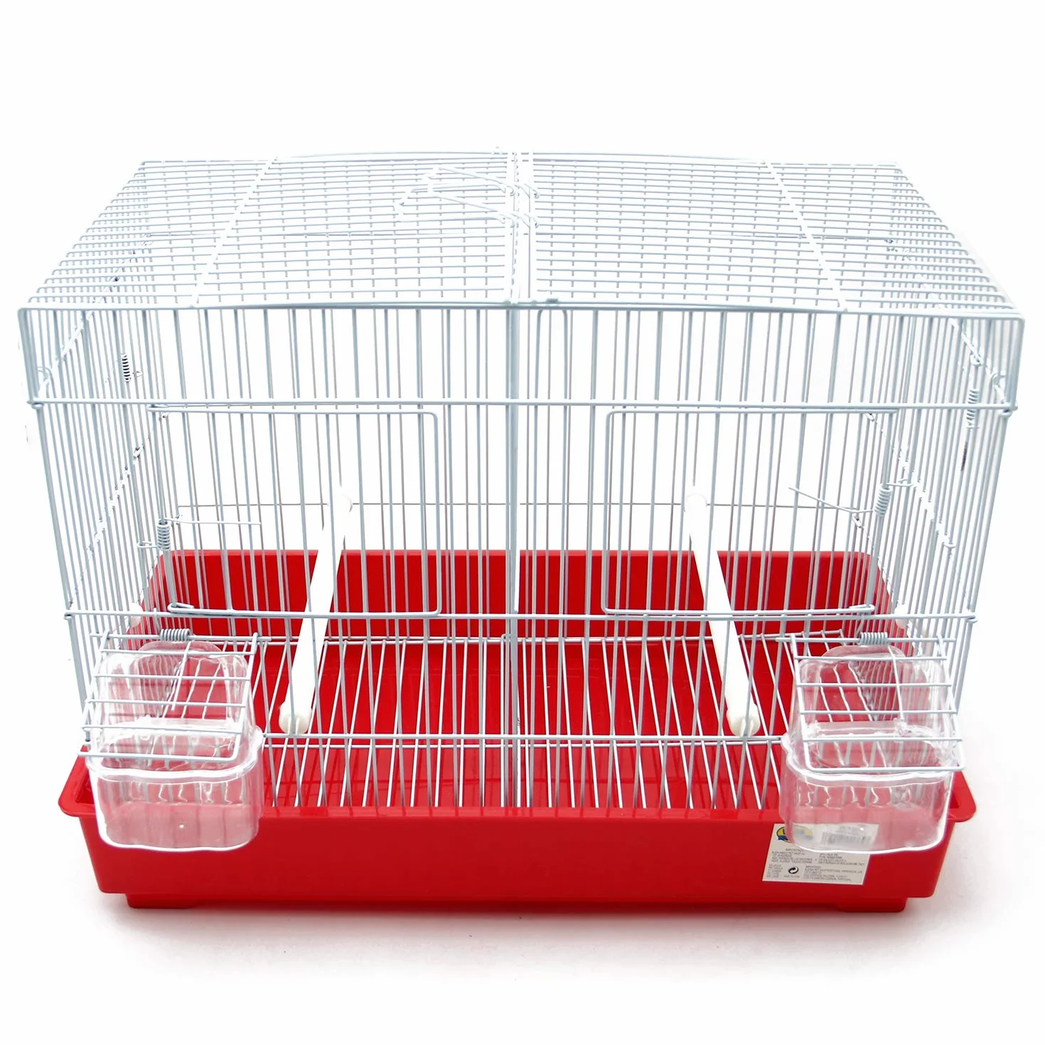 BPS BPS-1364 Metalowa Klatka dla Ptaków z Przegrodą, Materiał Klatki Metalowy, Kolor Metalowy, Losowy, 44 x 26.5 x 32 cm