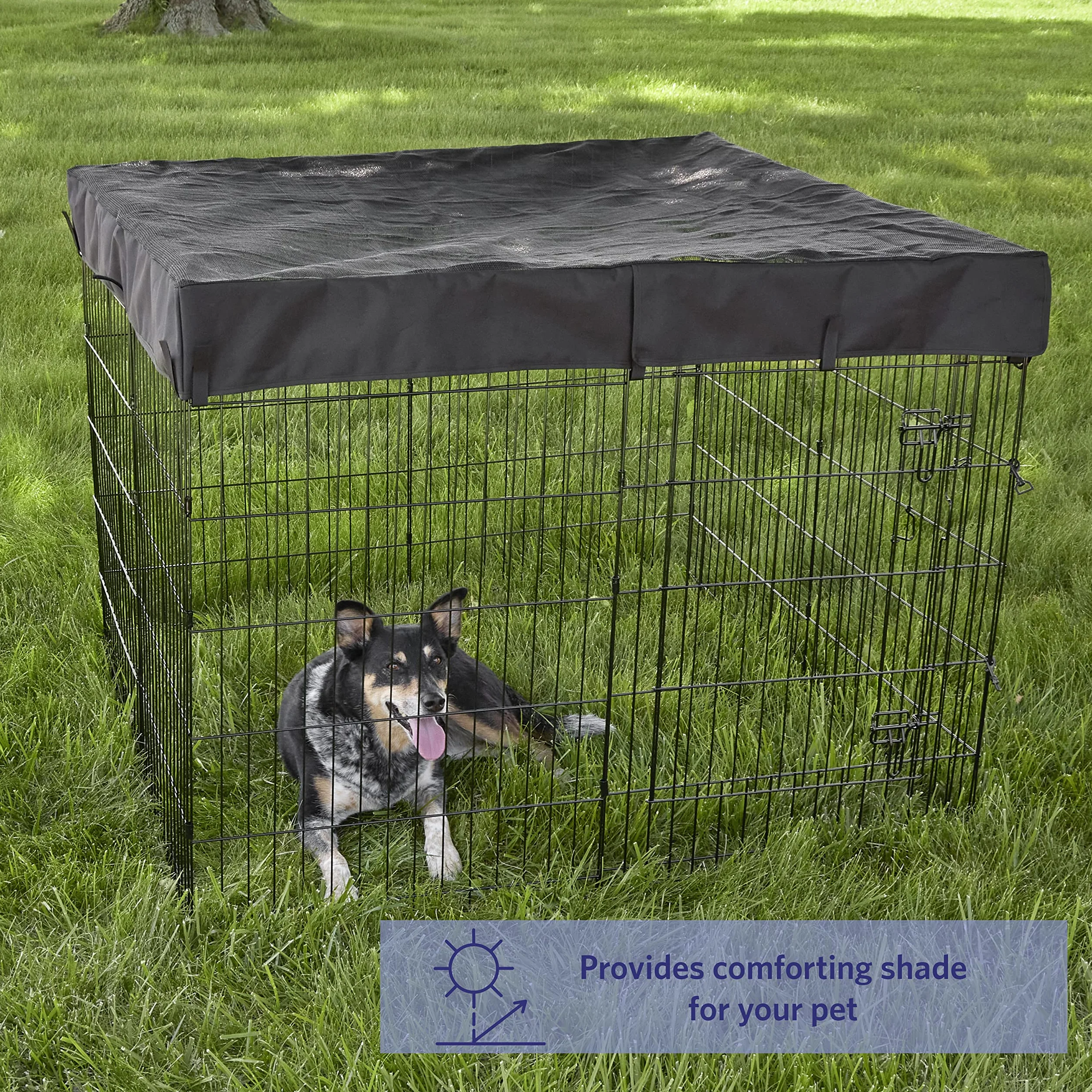 MidWest Homes for Pets Kwadratowy długopis do ćwiczeń siatkowy filtr przeciwsłoneczny do kojec dla psa, pasuje do wszystkich i nowych długopisów do ćwiczeń, zaprojektowany, gdy pióro do ćwiczeń jest