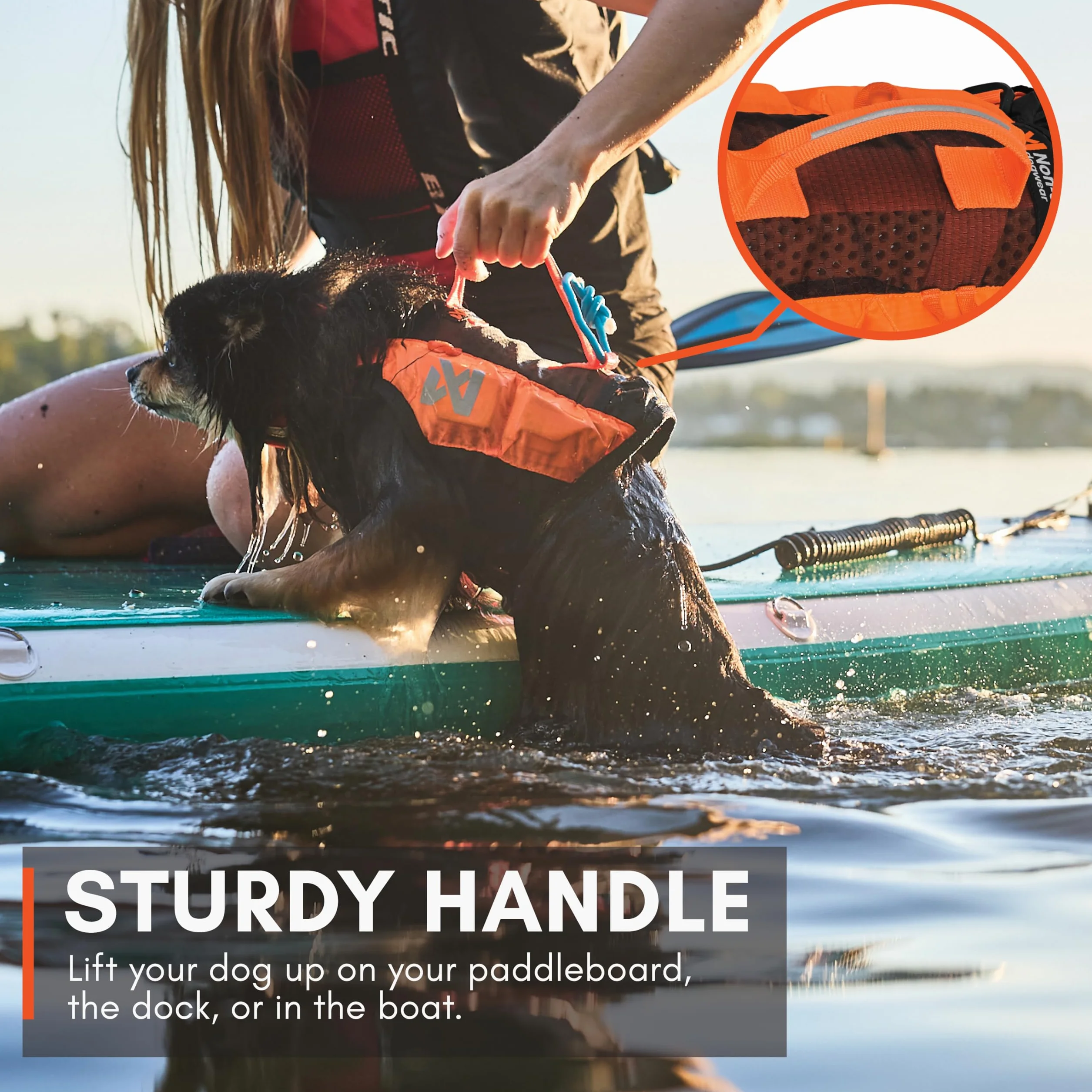 Non-stop Dogwear Kamizelka ratunkowa Protector (czarny/pomarańczowy, 2)