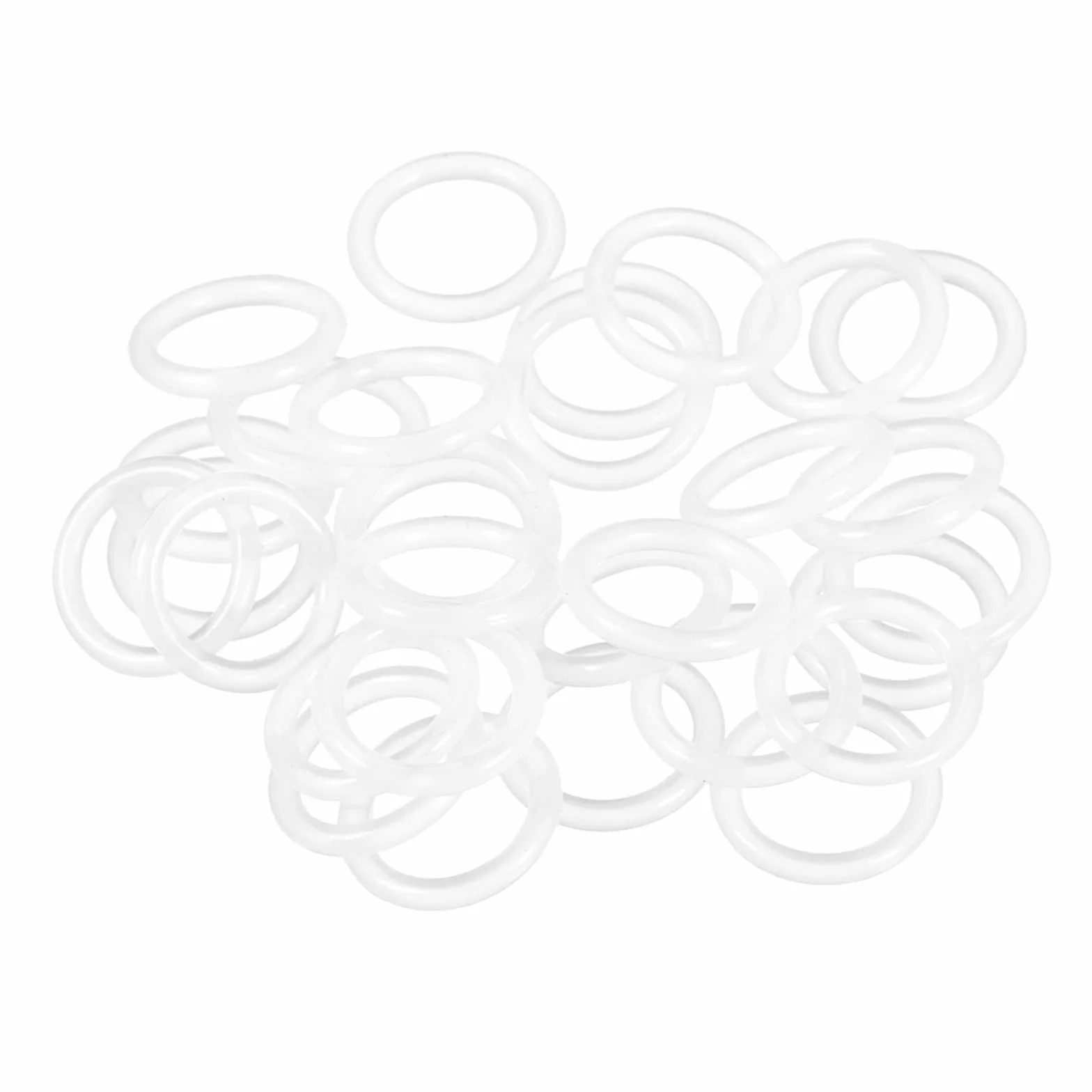 QUARKZMAN 10mm ID Silikonowe Uszczelki Toryczne Podkładka x 30pcs Podkładka Okrągła Płaska Podkładka Uszczelka Uszczelka Pierścień Szklany Drzwi Uchwyt, Przezroczysty