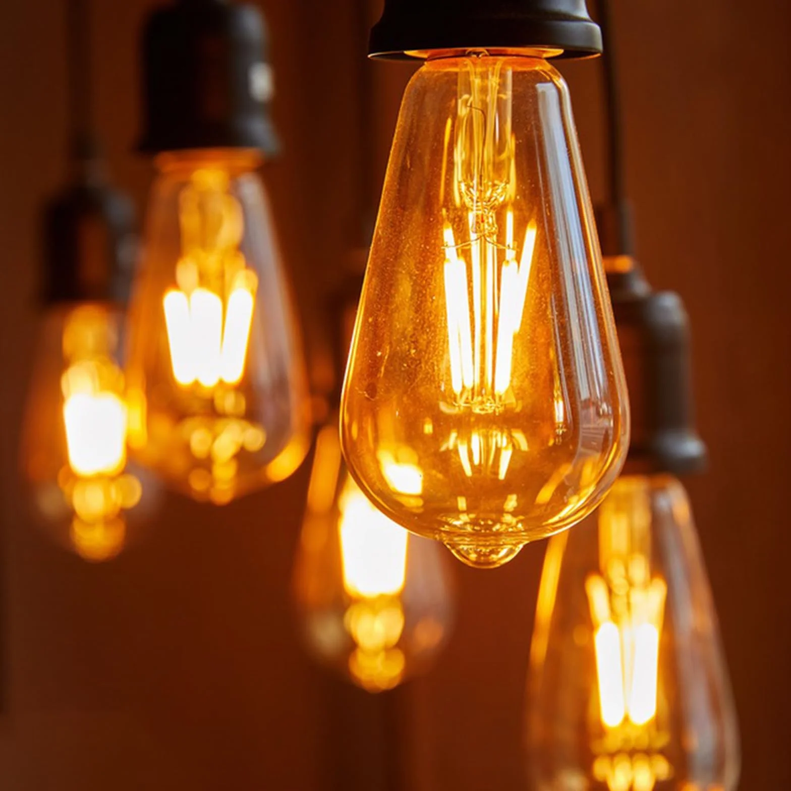 Caldarax Żarówka vintage E27 gwint Edison, LED 6 W, odpowiednik 60 W, żarówka ze szkła bursztynowego retro, ciepła biel 2200 K, 600 lm, bez ściemniania, żarówki ST64 retro z żarnikiem, żarówki