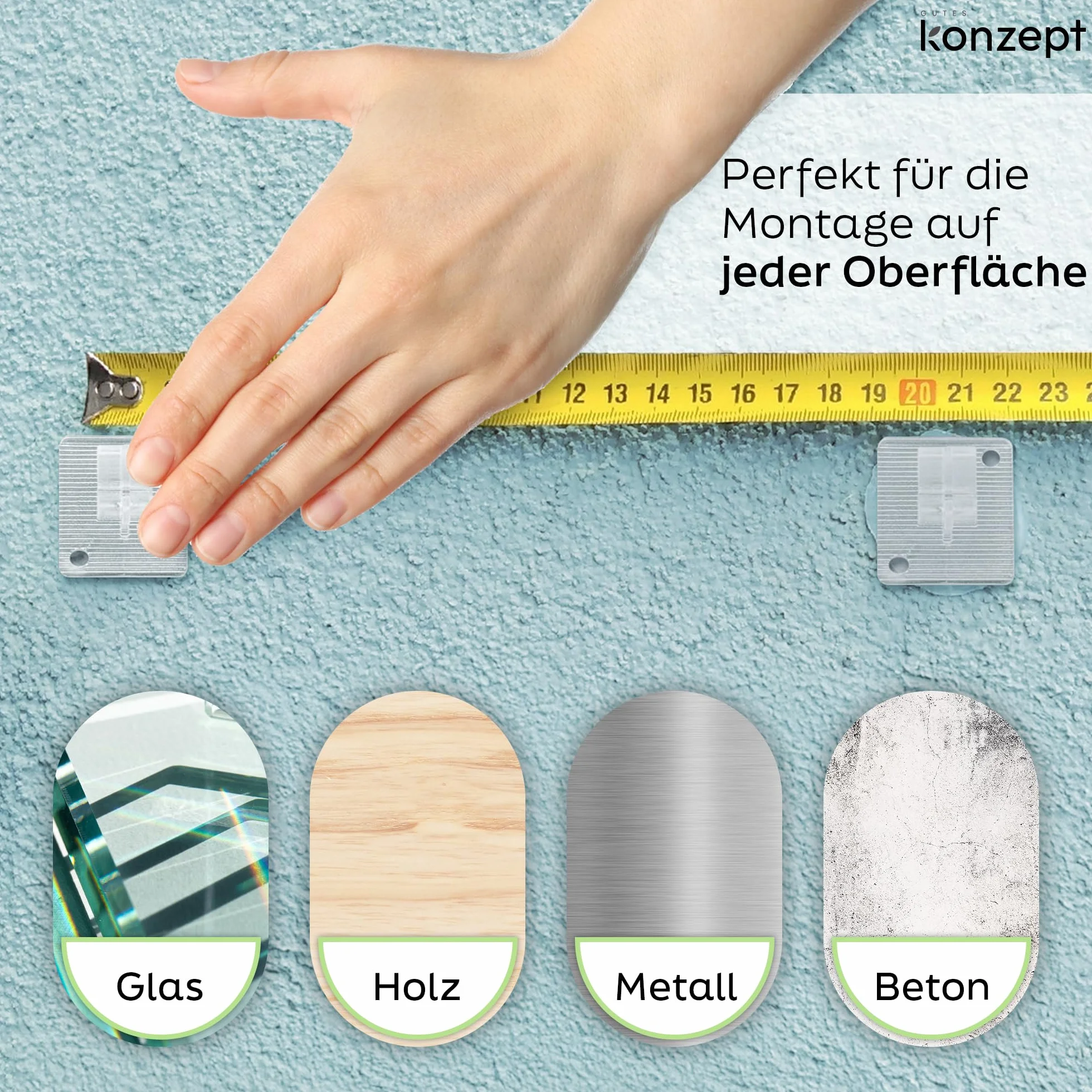 KONZEPT Haczyki samoprzylepne do siatki dla kota na balkon, przezroczyste, małe, zestaw z klejem montażowym 30 ml, mocne, odporne na warunki atmosferyczne