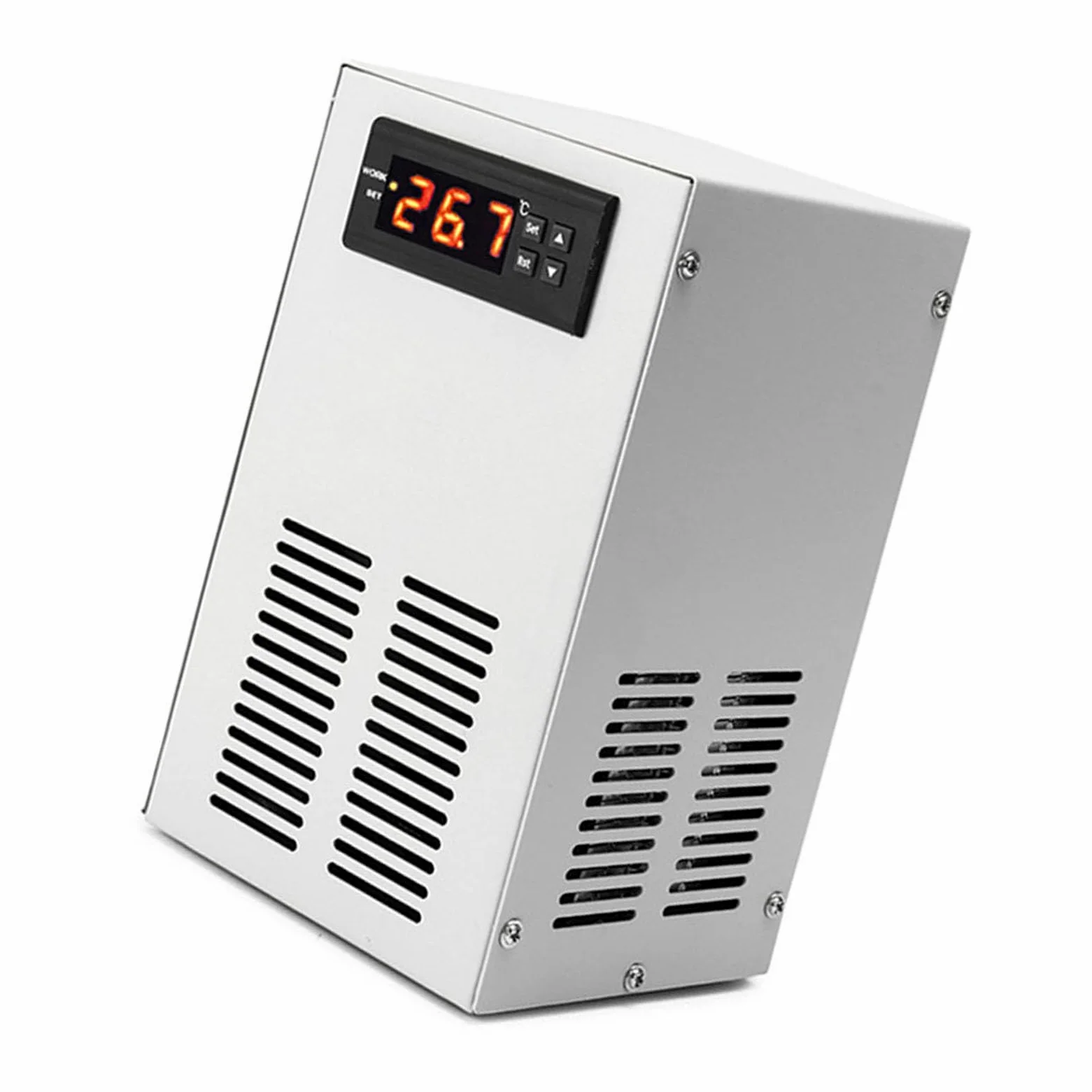 Cryfokt Chłodzenie Wodne do Akwariów, Chłodnica Akwariowa Premium z technologią elektroniczną, Zaawansowany System Chłodzenia, stabilność Temperatury dla Miłośników Ryb (wtyczka UE 220V)