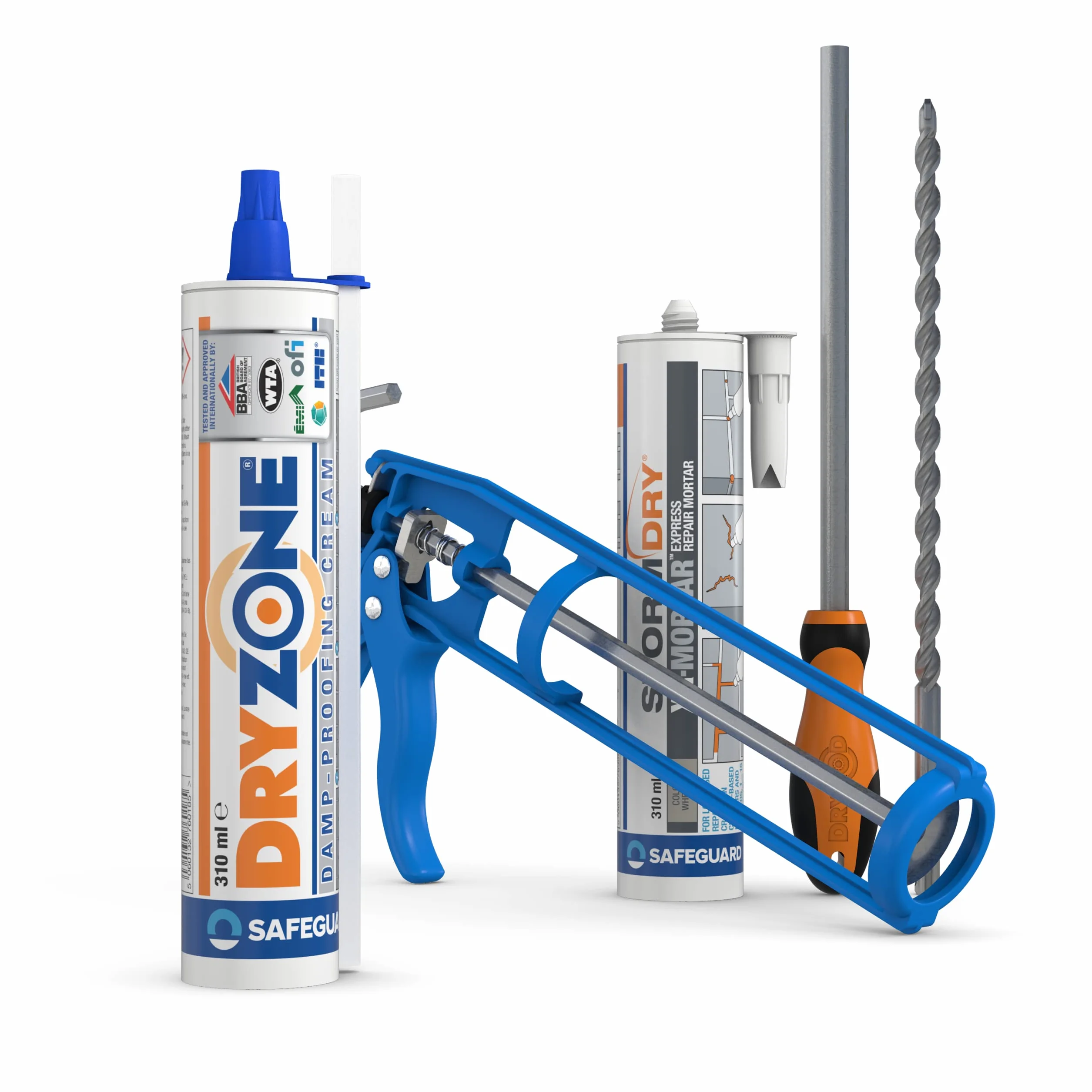 Dryzone Przeciwwilgociowy krem iniekcyjny Zestaw 6m 4x310ml
