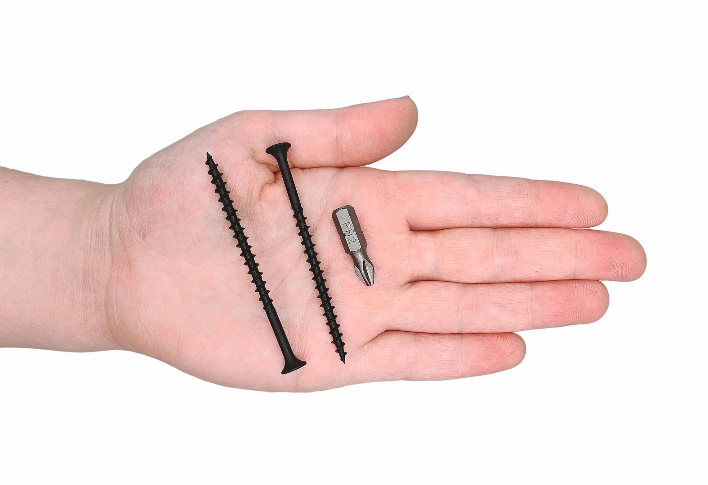 (300 sztuk) czarne fosforanowe, stal węglowa 4,2 x 70 mm wkręty do drewna, śruby do płyt gipsowo-kartonowych, uchwyty do płyt wiórowych, Philips Bugle Head (300, 4,2 x 70 mm)