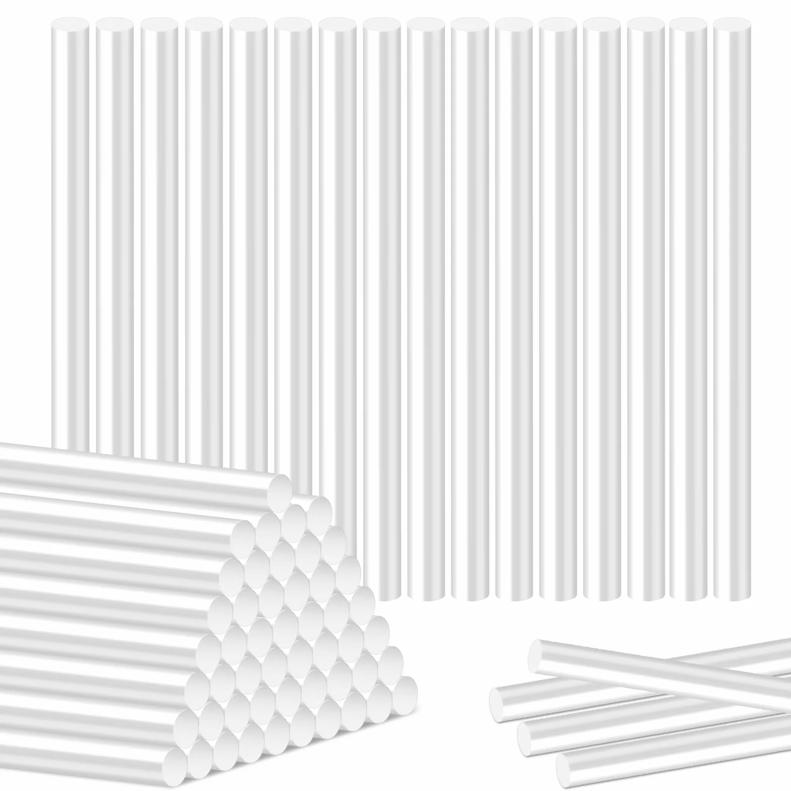 Ainiv 50 sztuk pałeczek do klejenia na gorąco, 7mm x 100mm przezroczyste sztyfty do klejenia na gorąco, szybkoschnące wkładów na gorący klej do zrób to sam, uszczelnianie, dekoracje świąteczne